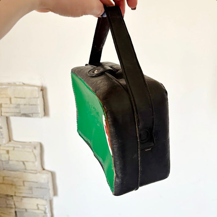Vintage Car First Aid Kit Soviet Era Green Black Case Retro Emergency Medical Box USSR Auto Collectible Storage