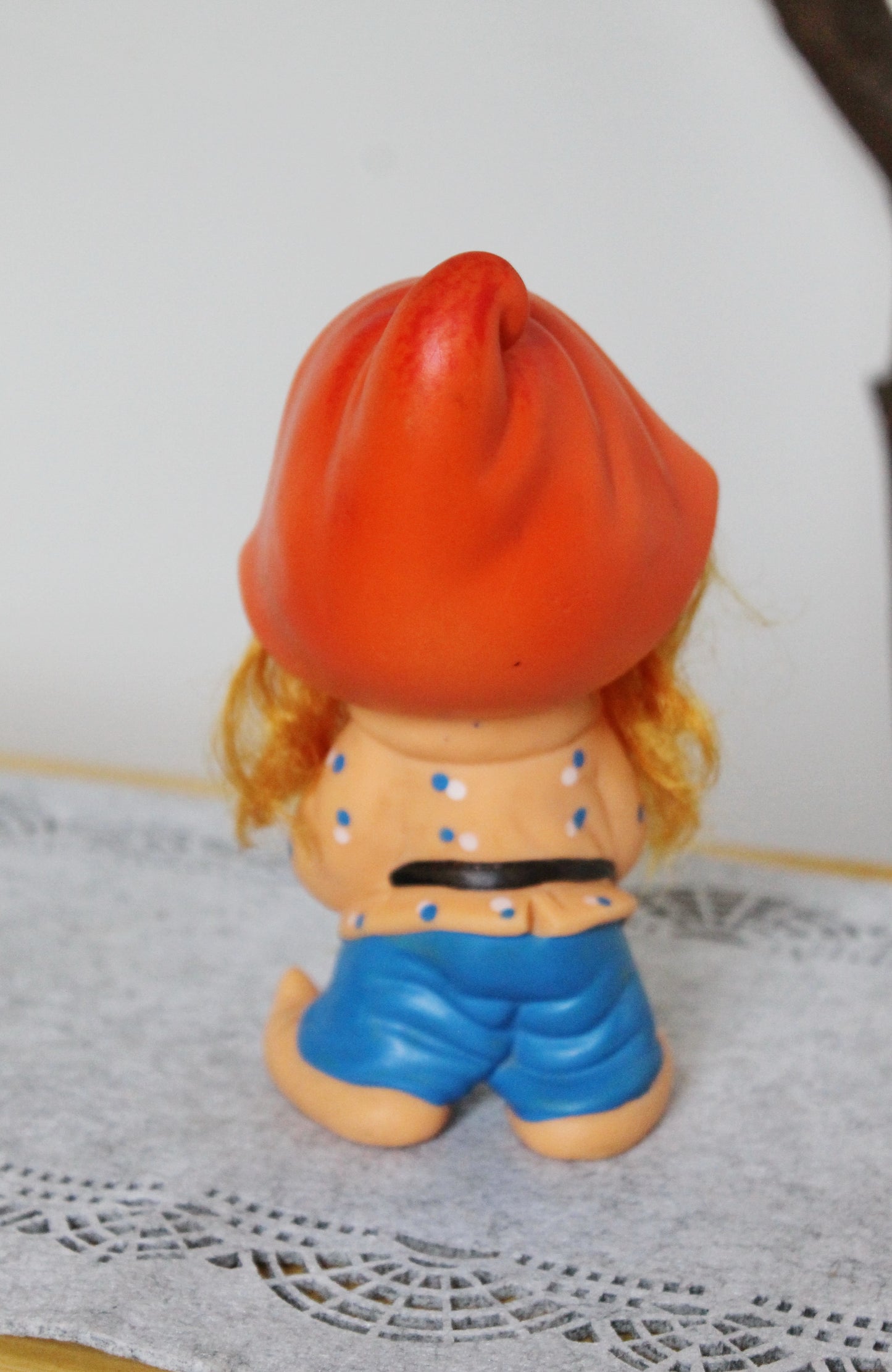 Soviet Rubber Toy 7.9 inches - A Gnome - A Dwarf - Vintage USSR Toy - 1980s