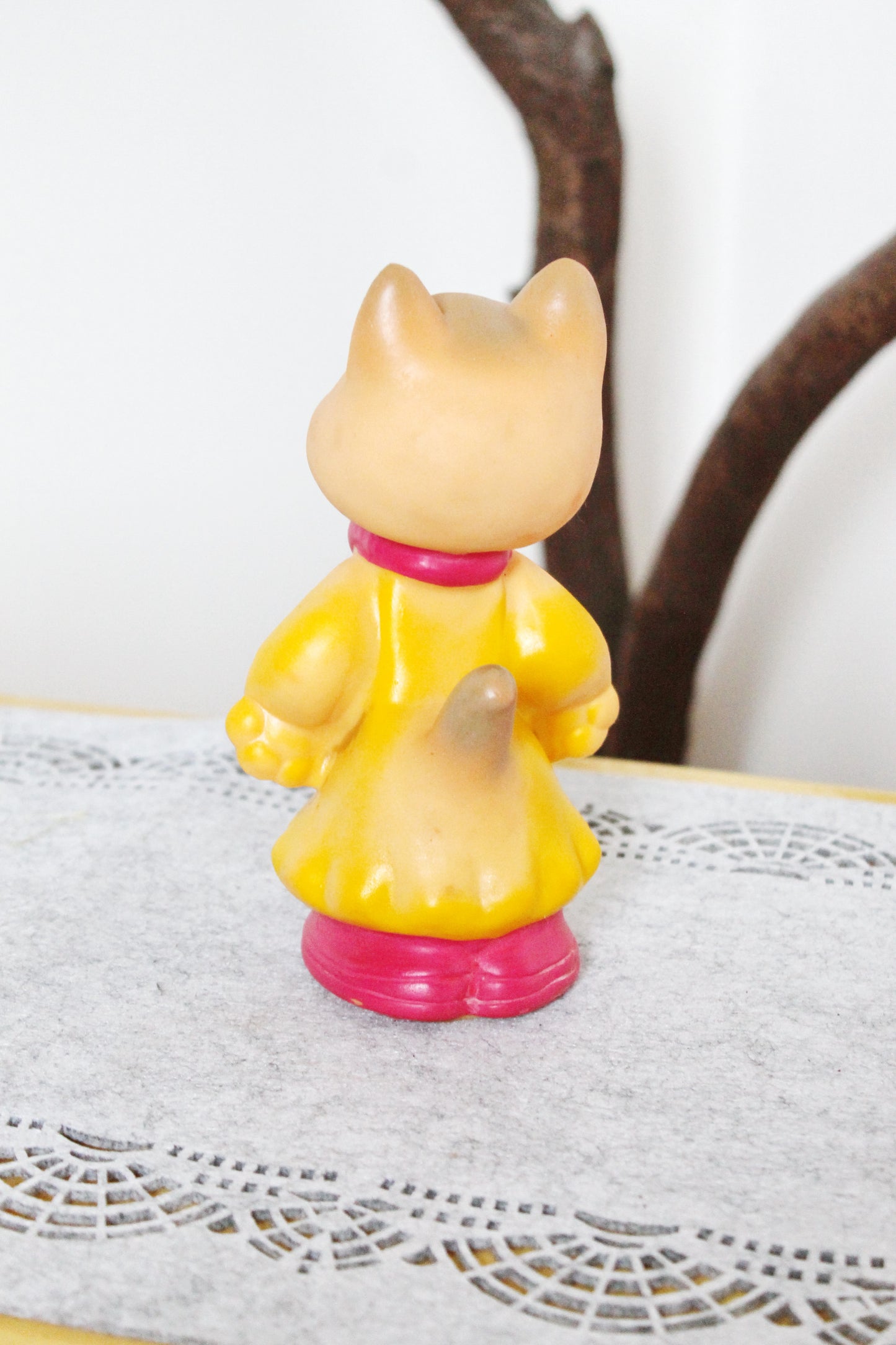 Soviet Rubber Toy 6.7 inches - Cute Kitty - Vintage USSR Toy - 1980s