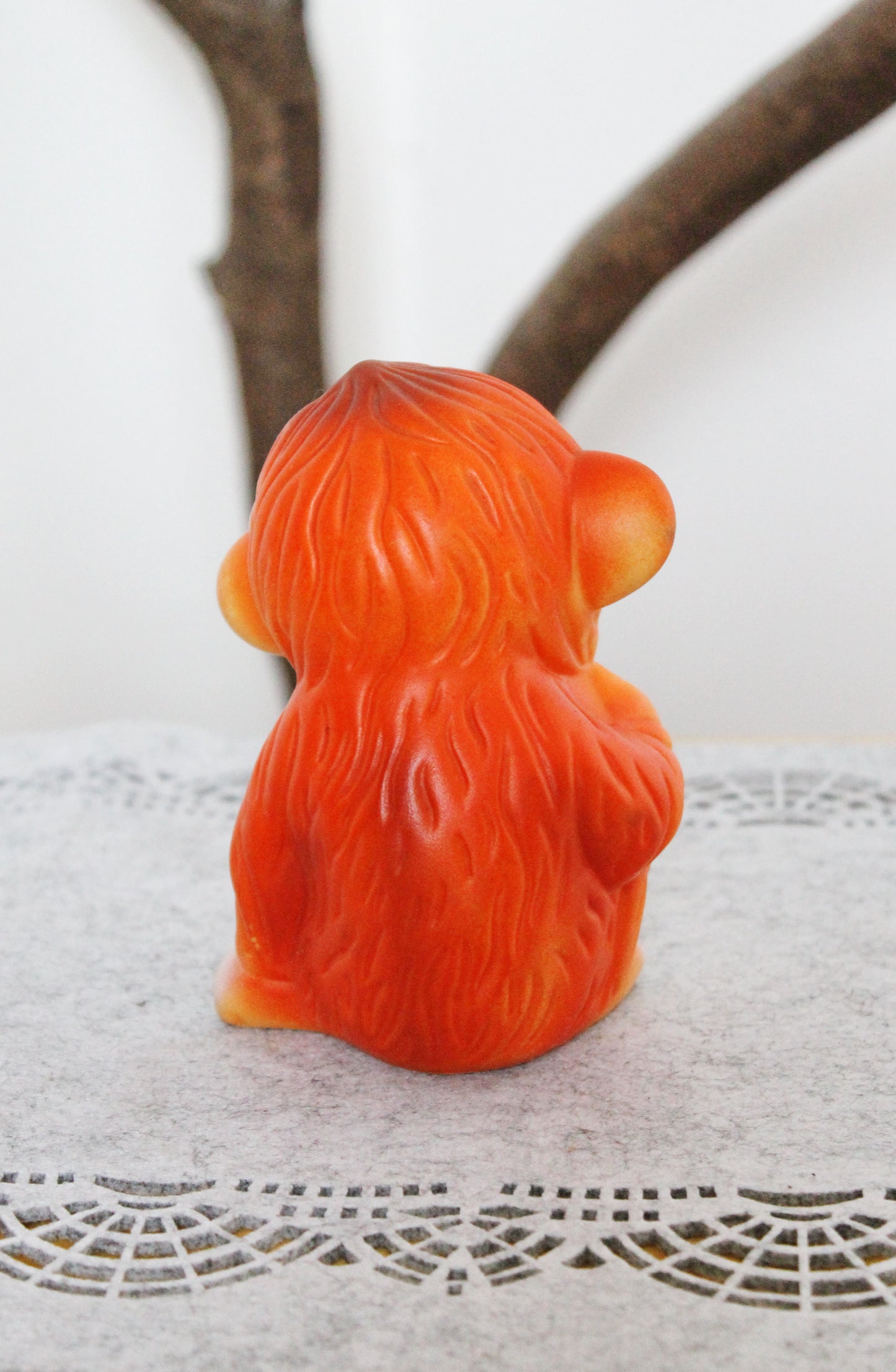 Soviet Rubber Toy 5.1 inches - Monkey rubber soft toy - Old children's toys monkey- Vintage USSR Toy - 1980s