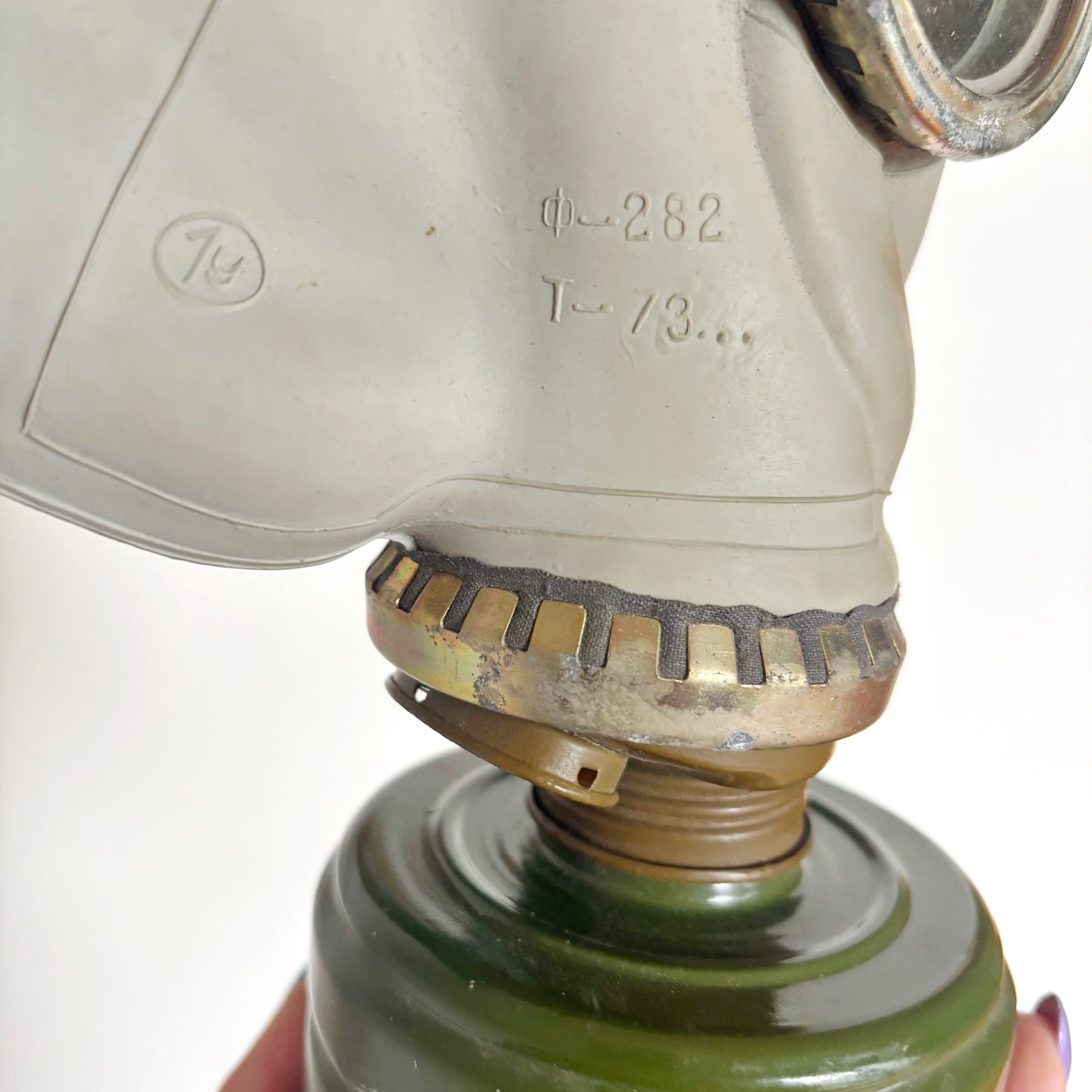 Vintage GP-5 Gas Mask With Bag Soviet Civil Defense Respirator Collectible Military Prop Display Piece