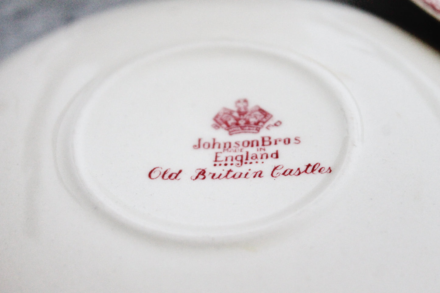 Vintage Tea Set Johnson Bros England PINK Old Britain Castles - made in England