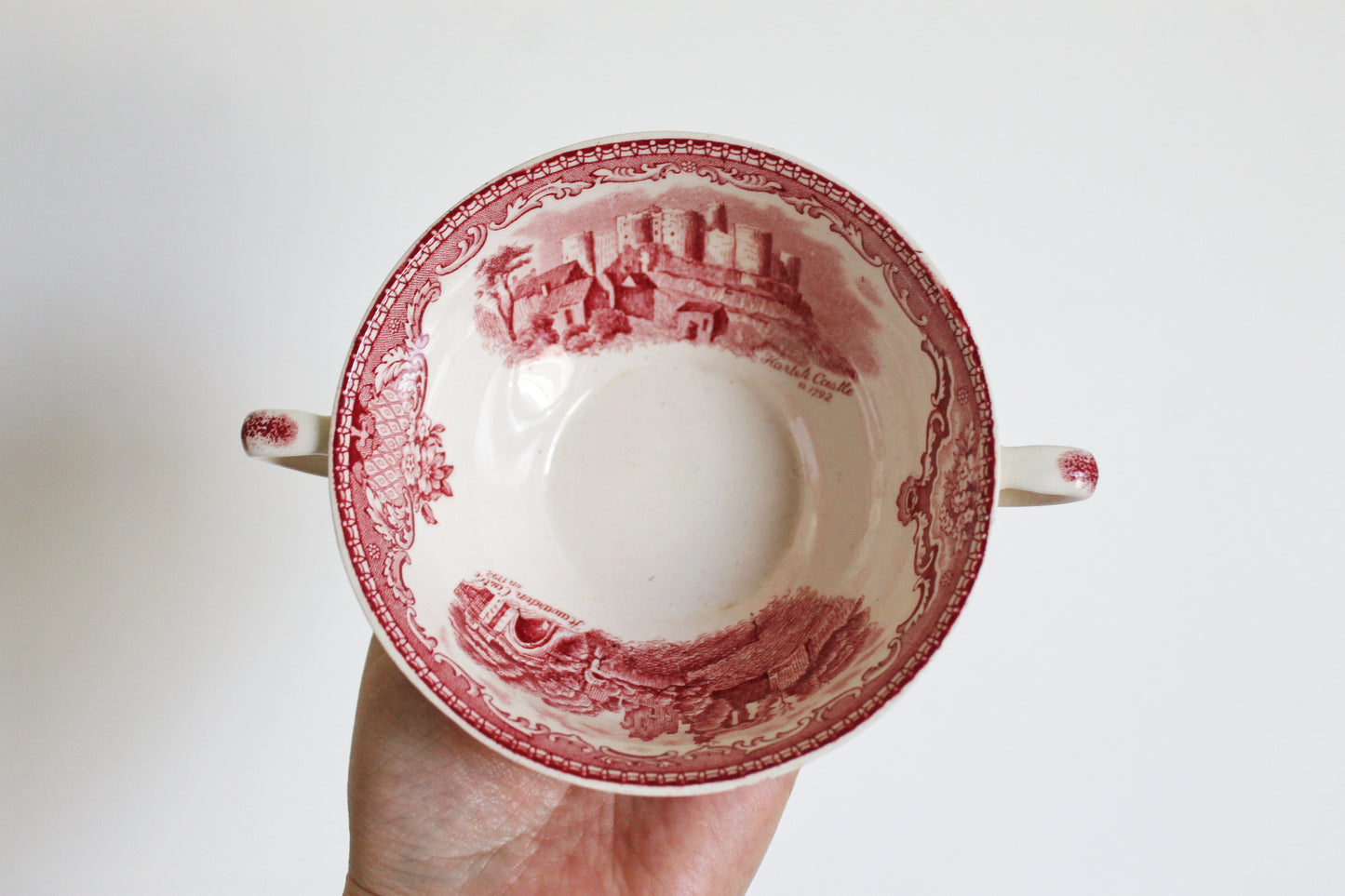 Vintage Tea Set Johnson Bros England PINK Old Britain Castles - made in England