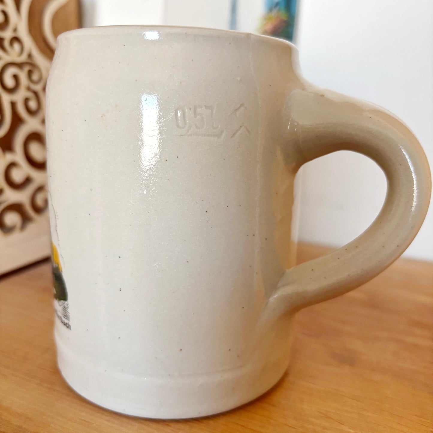 Vintage German Beer Stein 1984 Würzburg Frankenwarte Mug Bavarian Stoneware Wandertage Souvenir 0.5L Beer Cup