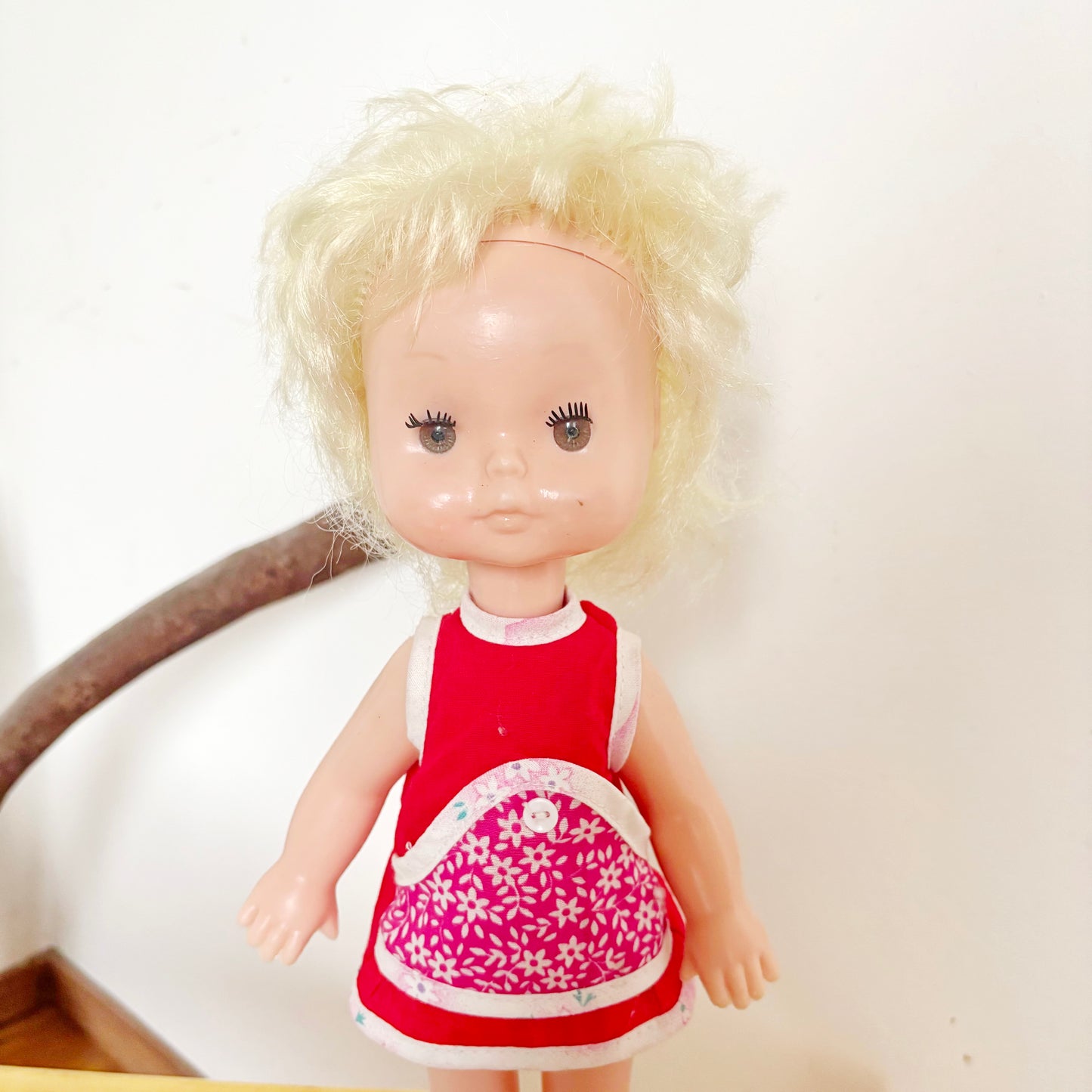 Vintage Soviet Era Doll 1980s, Ukrainian Plastic Toy Doll, Retro Blonde Girl Doll, USSR Childhood Collectible, 14.5 Inch