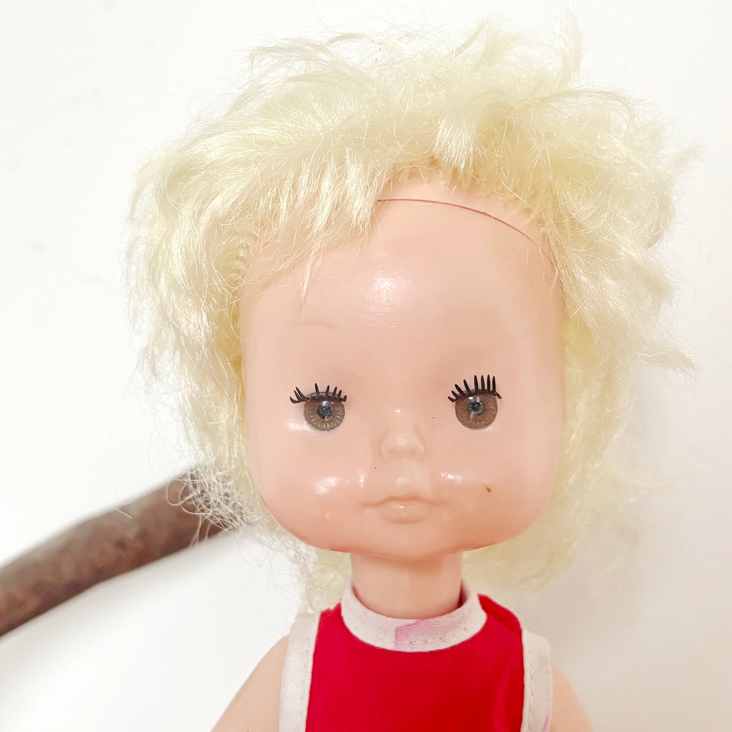 Vintage Soviet Era Doll 1980s, Ukrainian Plastic Toy Doll, Retro Blonde Girl Doll, USSR Childhood Collectible, 14.5 Inch