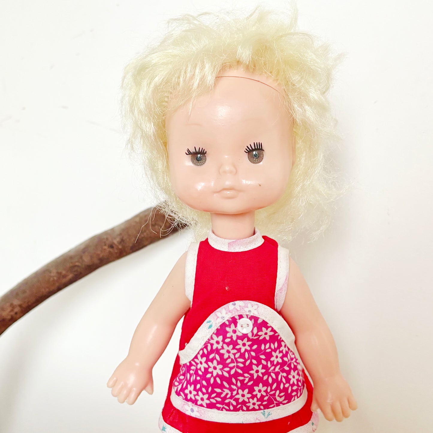 Vintage Soviet Era Doll 1980s, Ukrainian Plastic Toy Doll, Retro Blonde Girl Doll, USSR Childhood Collectible, 14.5 Inch
