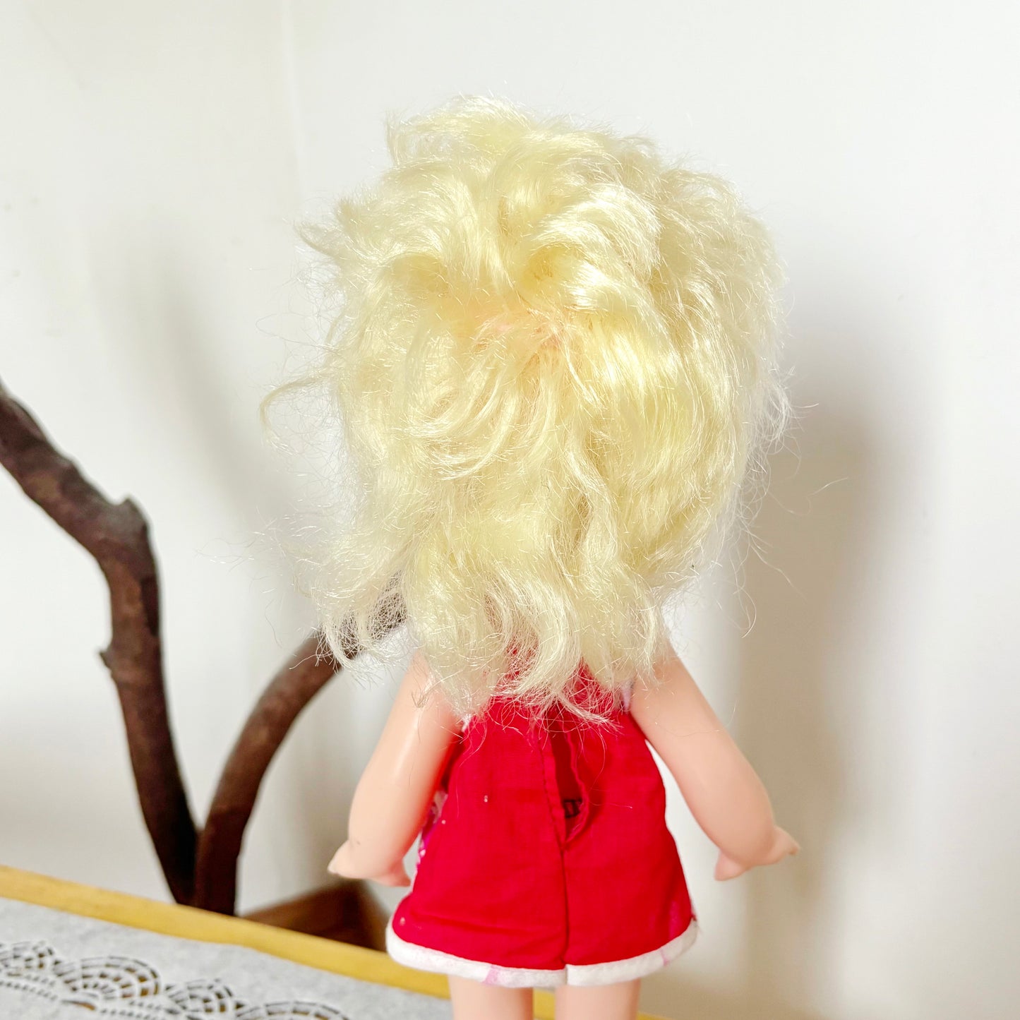 Vintage Soviet Era Doll 1980s, Ukrainian Plastic Toy Doll, Retro Blonde Girl Doll, USSR Childhood Collectible, 14.5 Inch