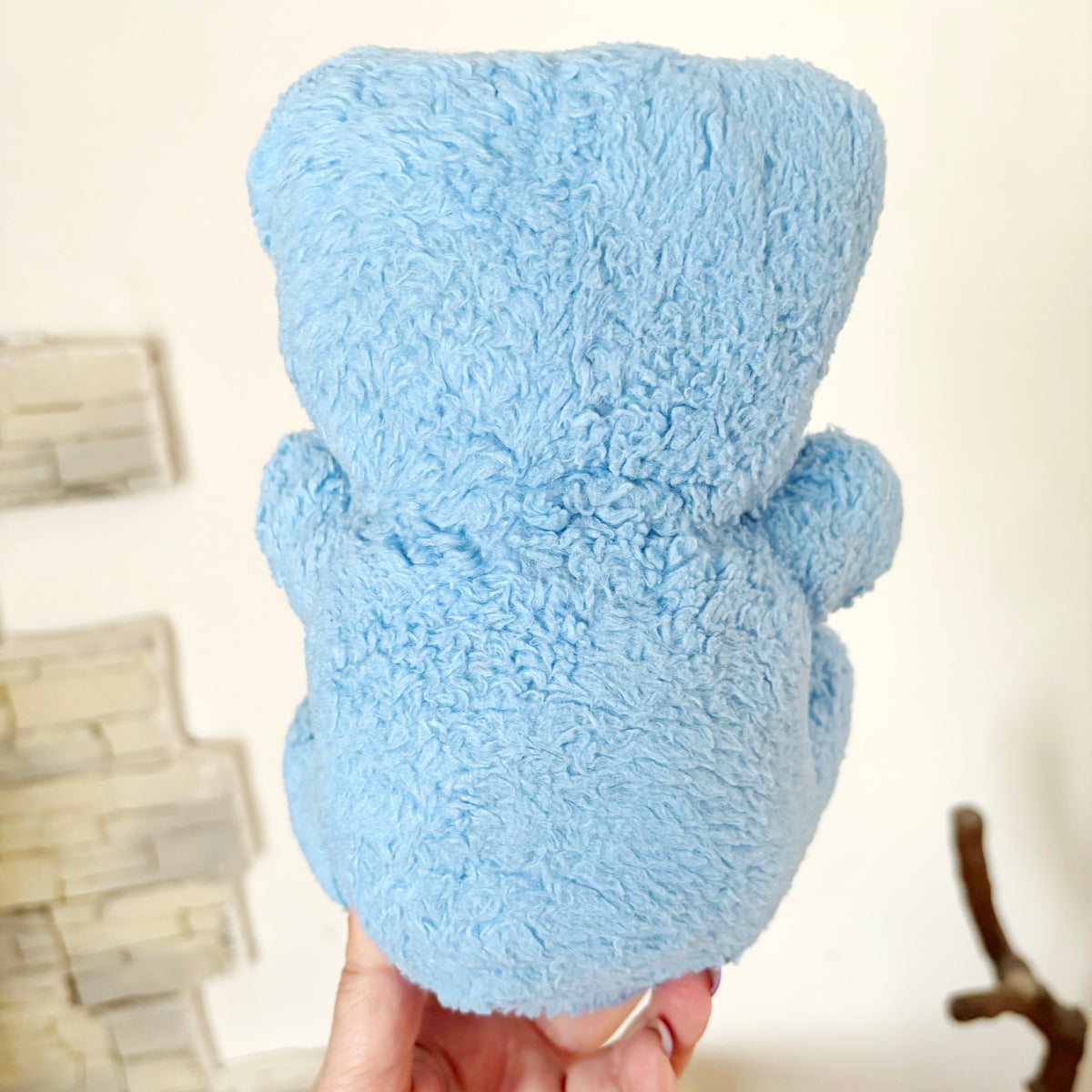 Vintage Blue Teddy Bear Plush Toy 1990s Stuffed Animal Soviet Era Soft Toy Ukraine Collectible Cute Nursery Decor