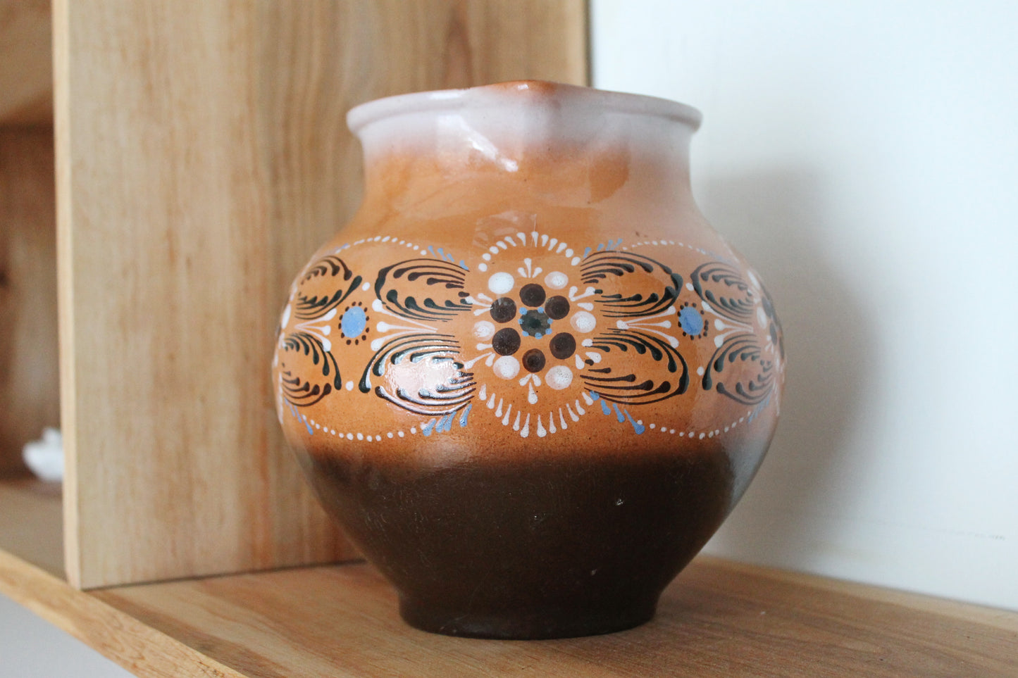 Ceramic Pottery Clay Pot - Vintage USSR clay pot - Old Brown Pots Ukrainian traditional jug - handmade pottery jug - 1960s