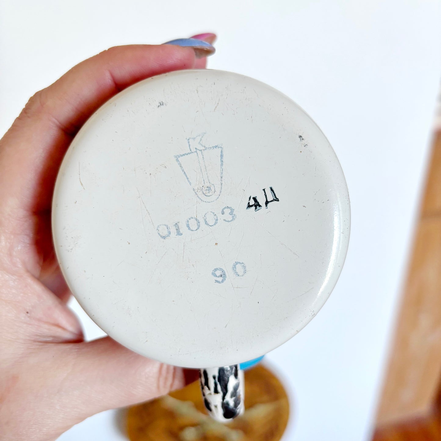 Vintage Enamel Mug Soviet Era Floral Cup 0.4L Ukrainian Kitchenware Rustic Farmhouse Camping Coffee Mug