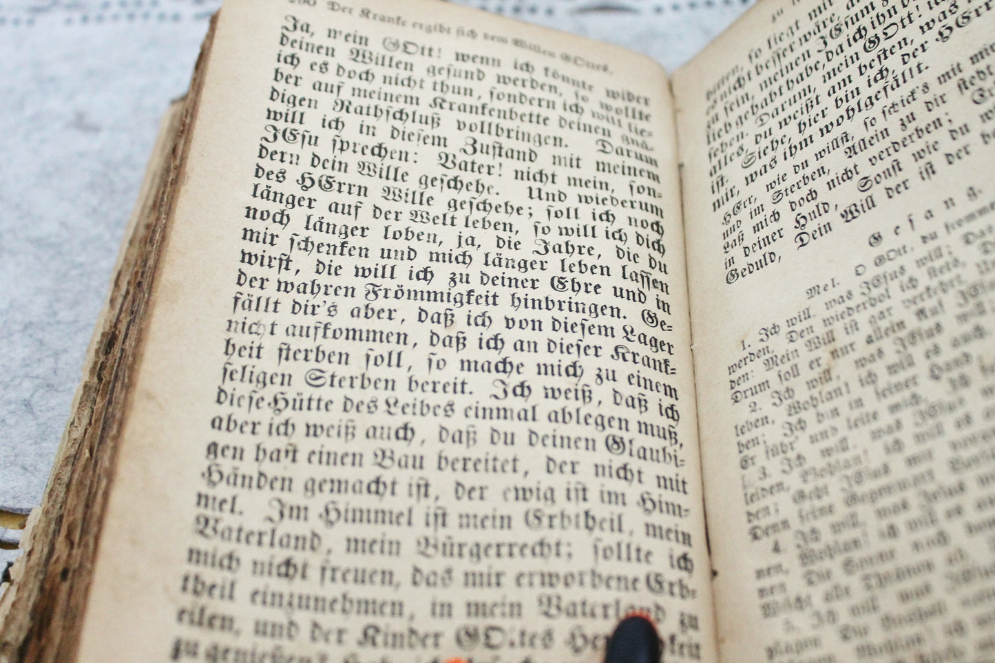 Ancient Vintage book - Johann Friedrich Stark Prayer Book in German - vintage from Germany- 1871