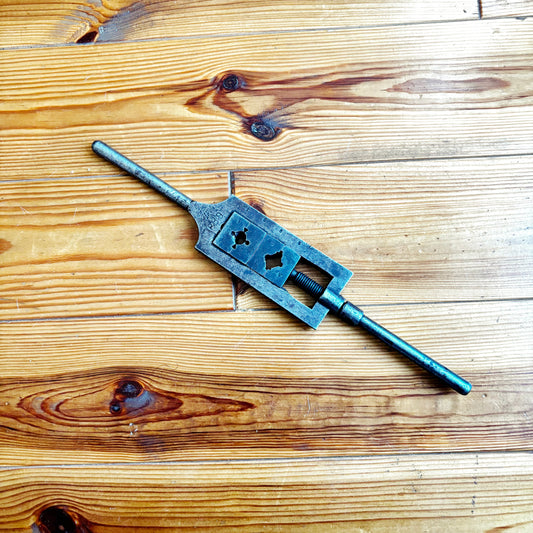 Vintage Soviet Tap Wrench Holder RU9 Adjustable Thread Cutting Tool USSR Machinist Metalworking Workshop Tool