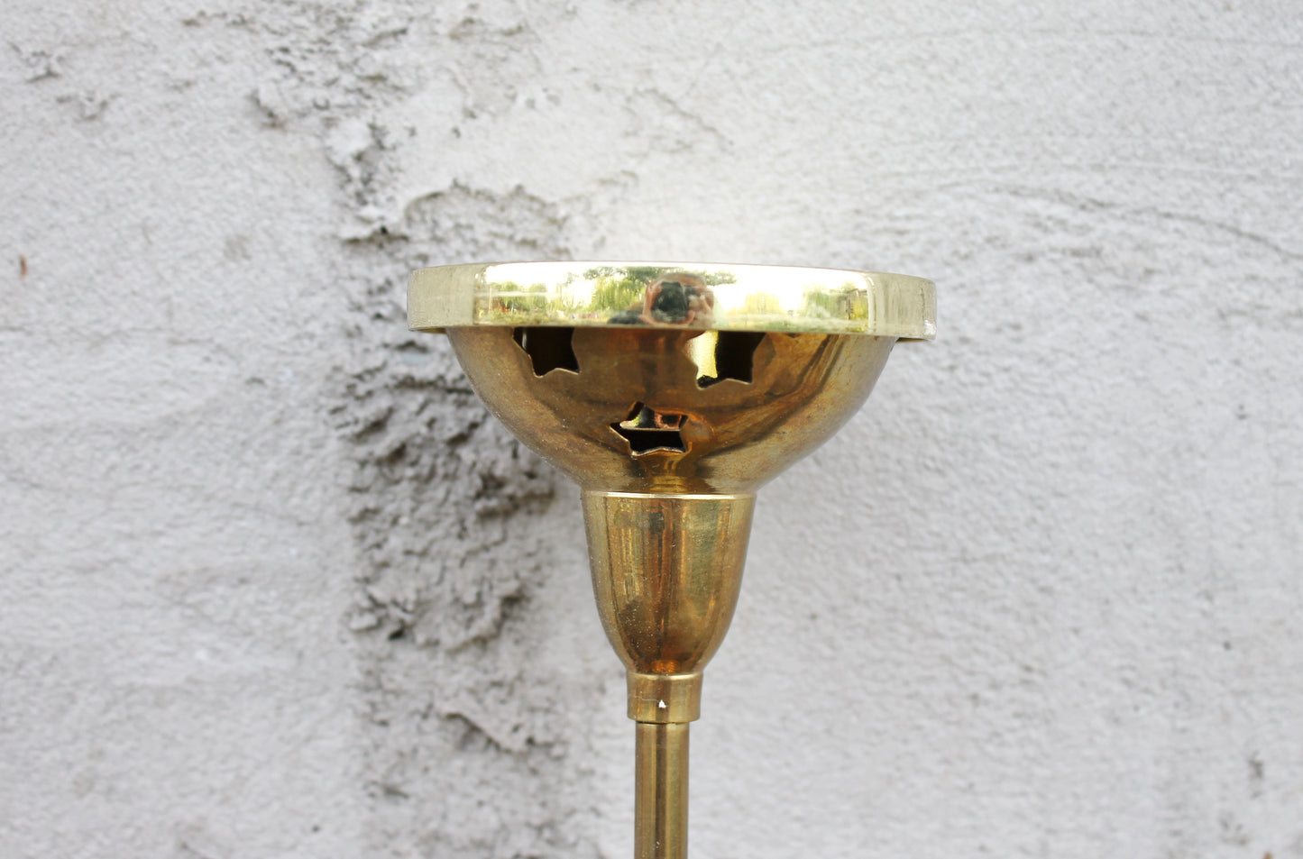 Vintage brass shabby chick Candle holder for tea light candle - 17 cm - 6.7 inches - Germany vintage - 1970s