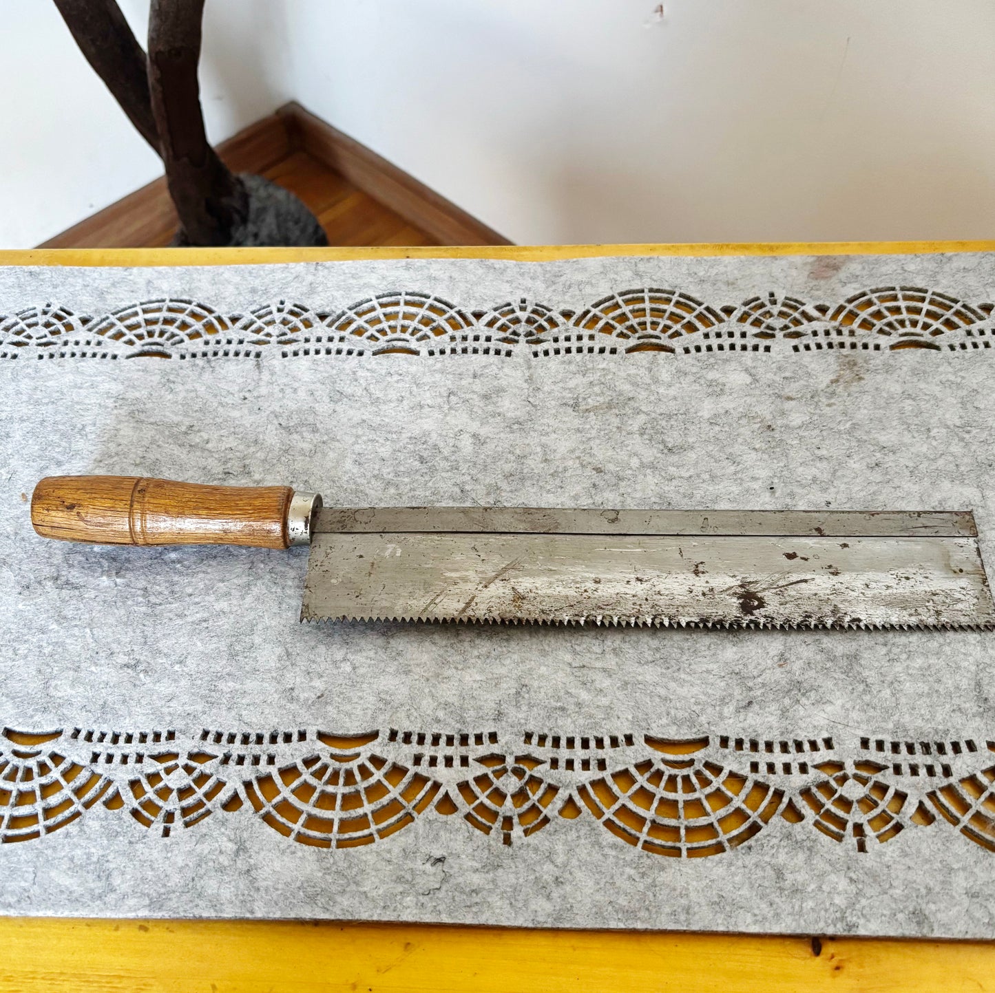 Vintage Soviet Backsaw Hand Saw, USSR Woodworking Tool, Dovetail Tenon Saw, Carpenter Collectible, Steel Joinery Saw