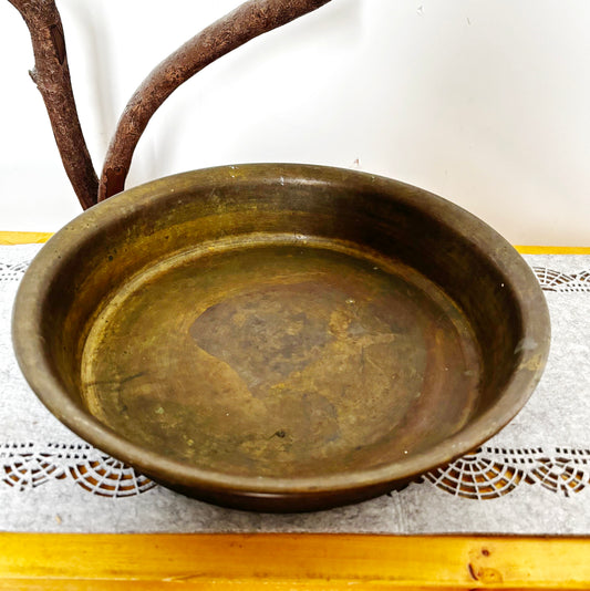 Vintage Copper Jam Basin Large Rustic Copper Bowl Farmhouse Kitchen Decor Primitive Preserve Pan Cottagecore Accent