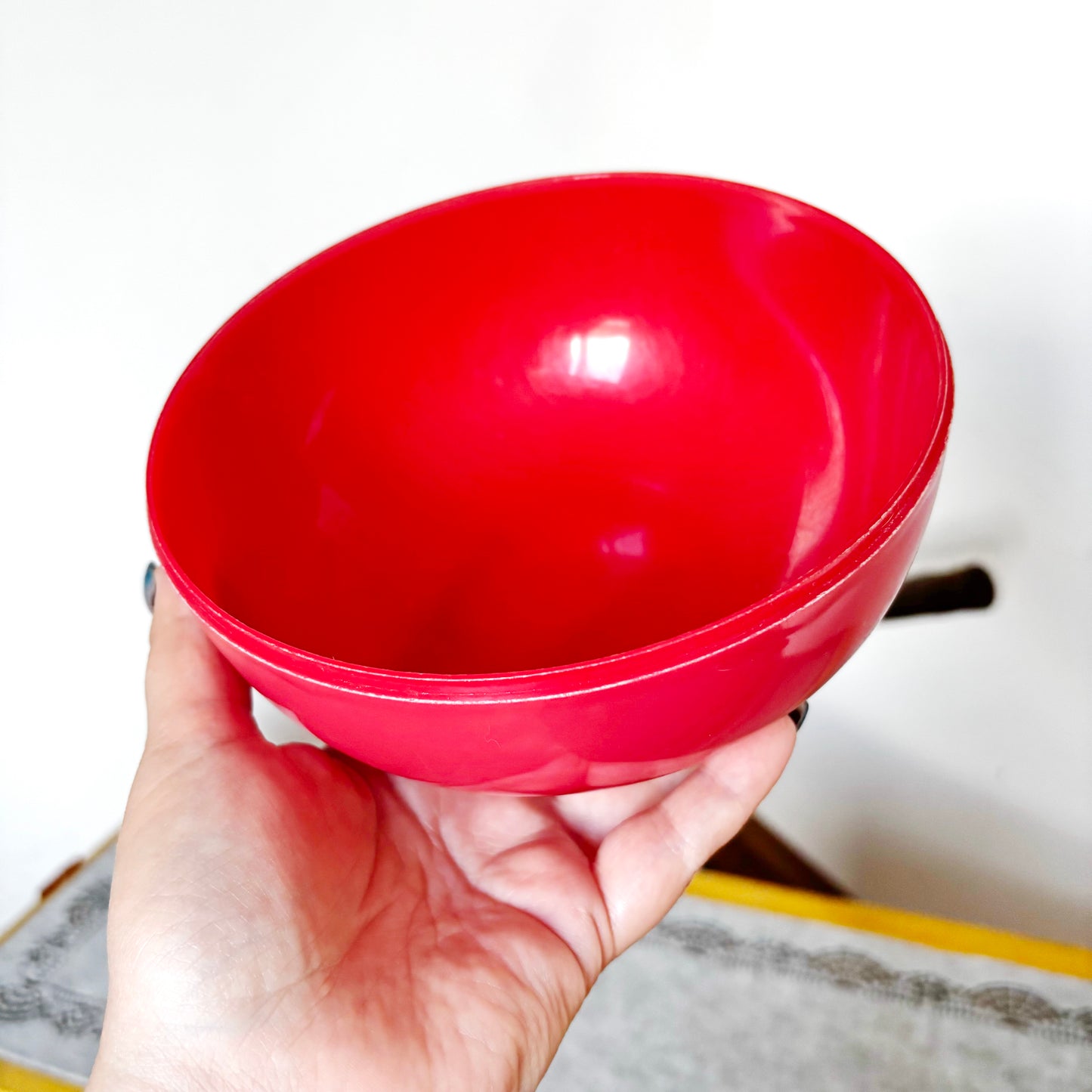 Vintage Tomato Shaped Plastic Container, Soviet Red Tomato Candy Dish, Retro Kitchen Storage Box, Fruit Shaped Trinket Box