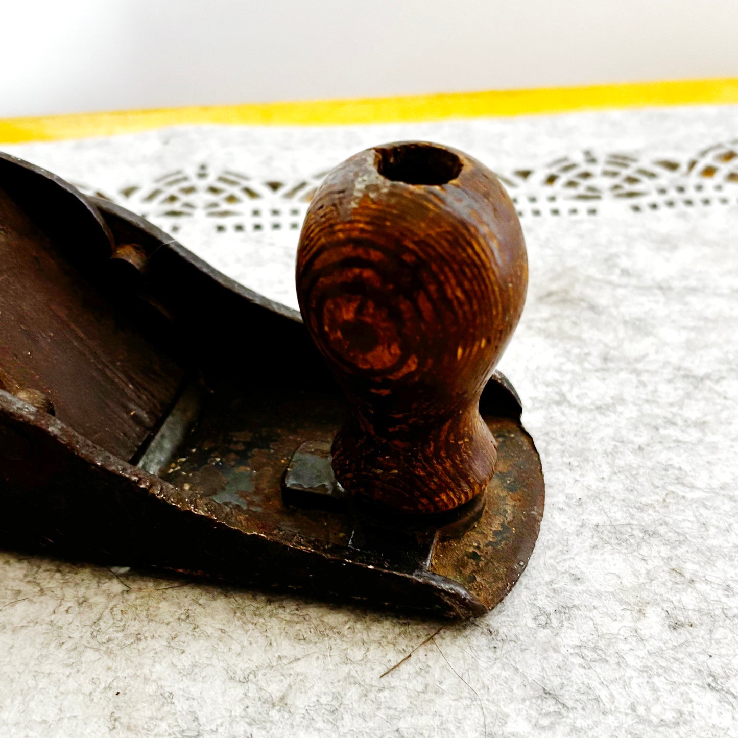 Vintage Soviet Hand Plane USSR Woodworking Tool Cast Iron Wood Plane Wooden Front Knob Aluminum Handle Carpenter Tool