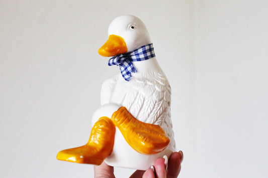 Vintage Porcelain sitting Goose - Germany porcelain figurine - vintage decor - Germany vintage - 1980s