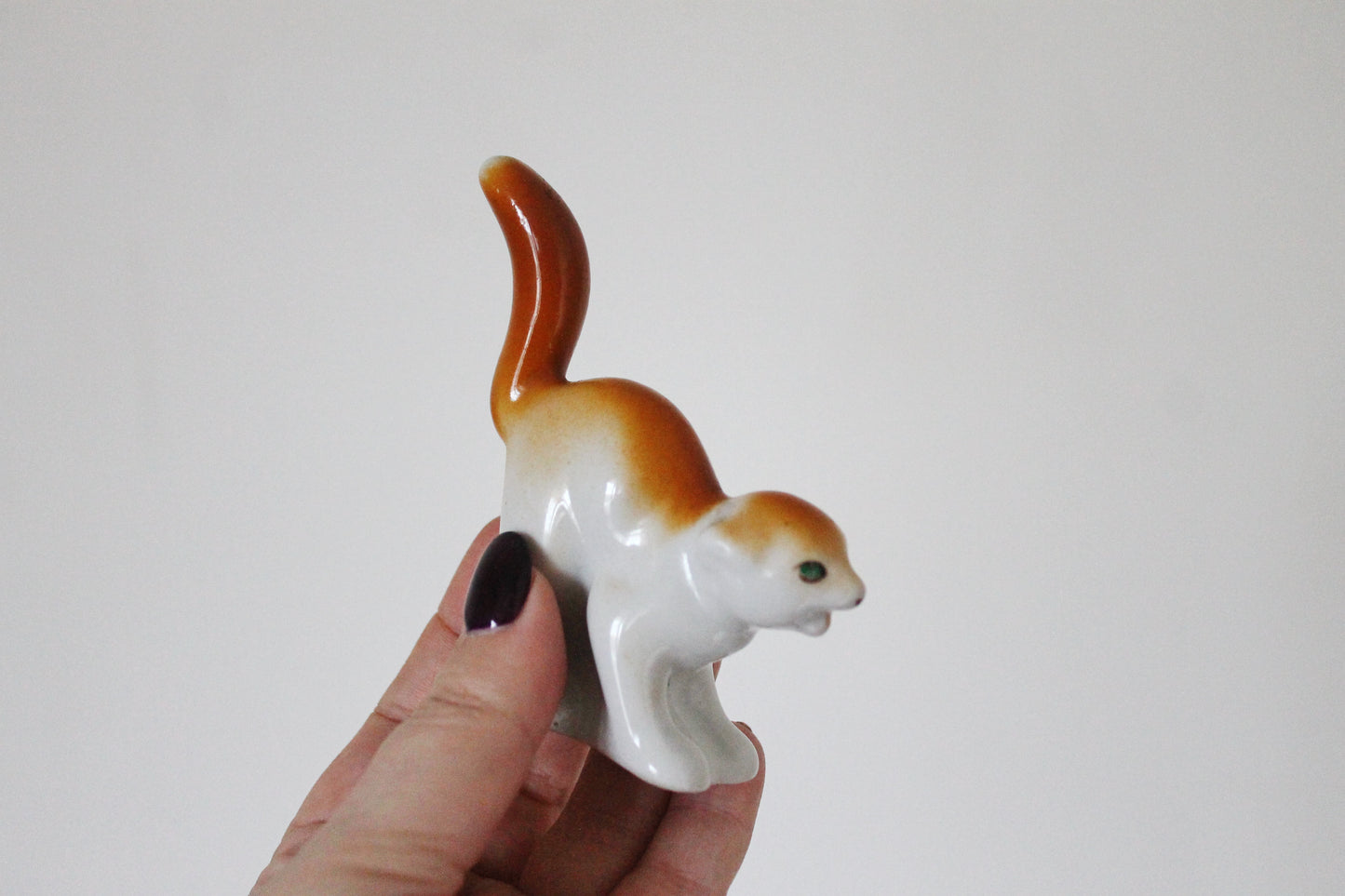 Soviet Porcelain Marten figurine - 2.9 inches - small USSR porcelain figurine - made in 1970