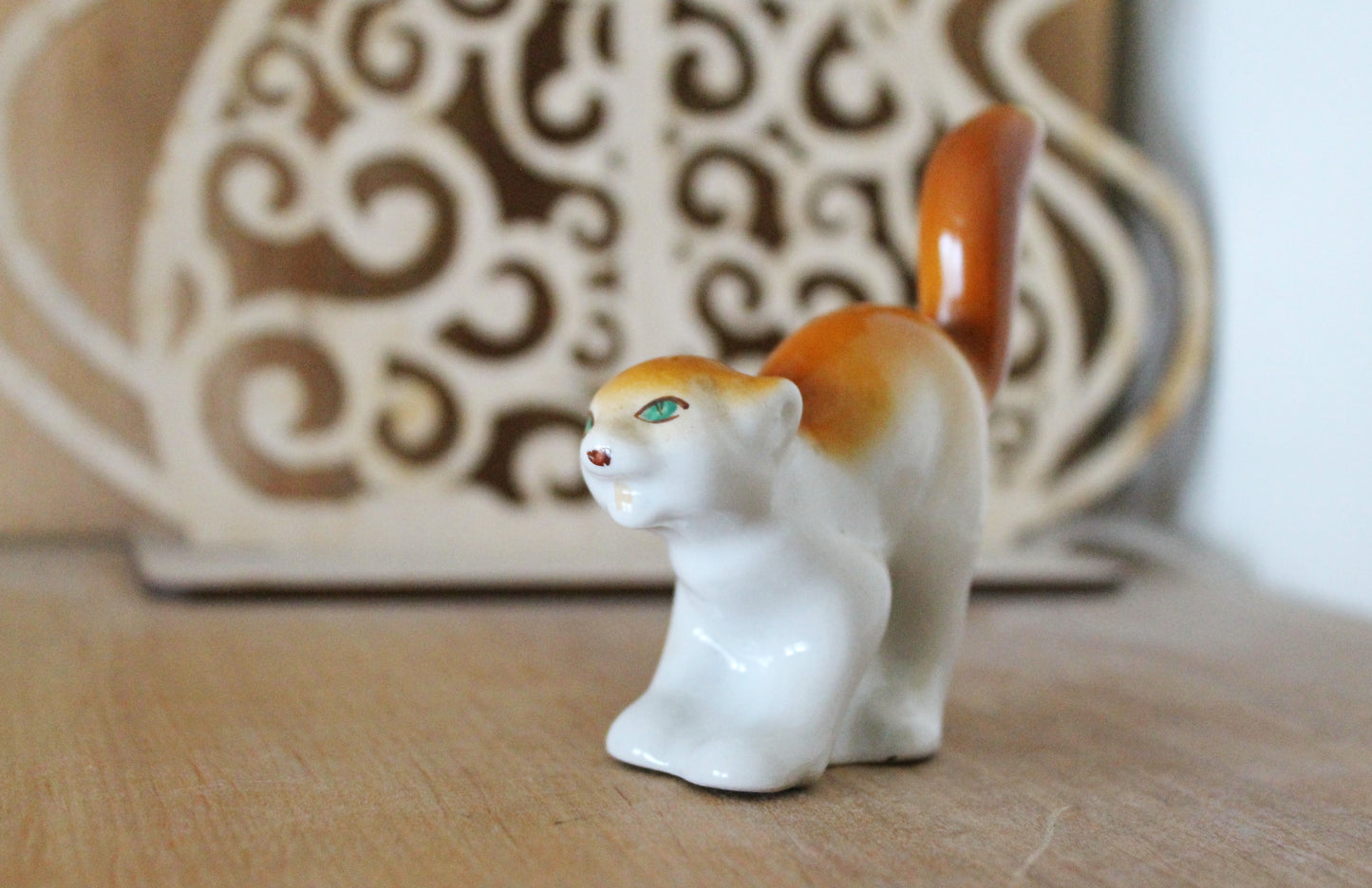 Soviet Porcelain Marten figurine - 2.9 inches - small USSR porcelain figurine - made in 1970