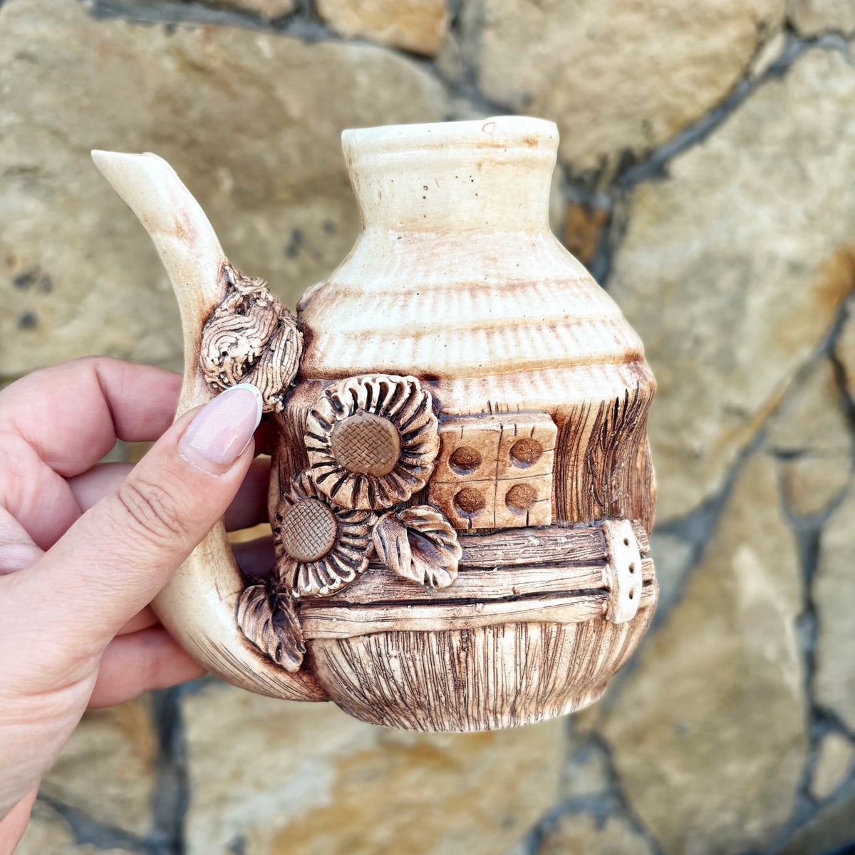 Vintage Truskavets Mineral Water Mug Kumanets | Ukrainian Folk Ceramic Souvenir | Soviet Era Majolica Pottery | Rustic Collectible