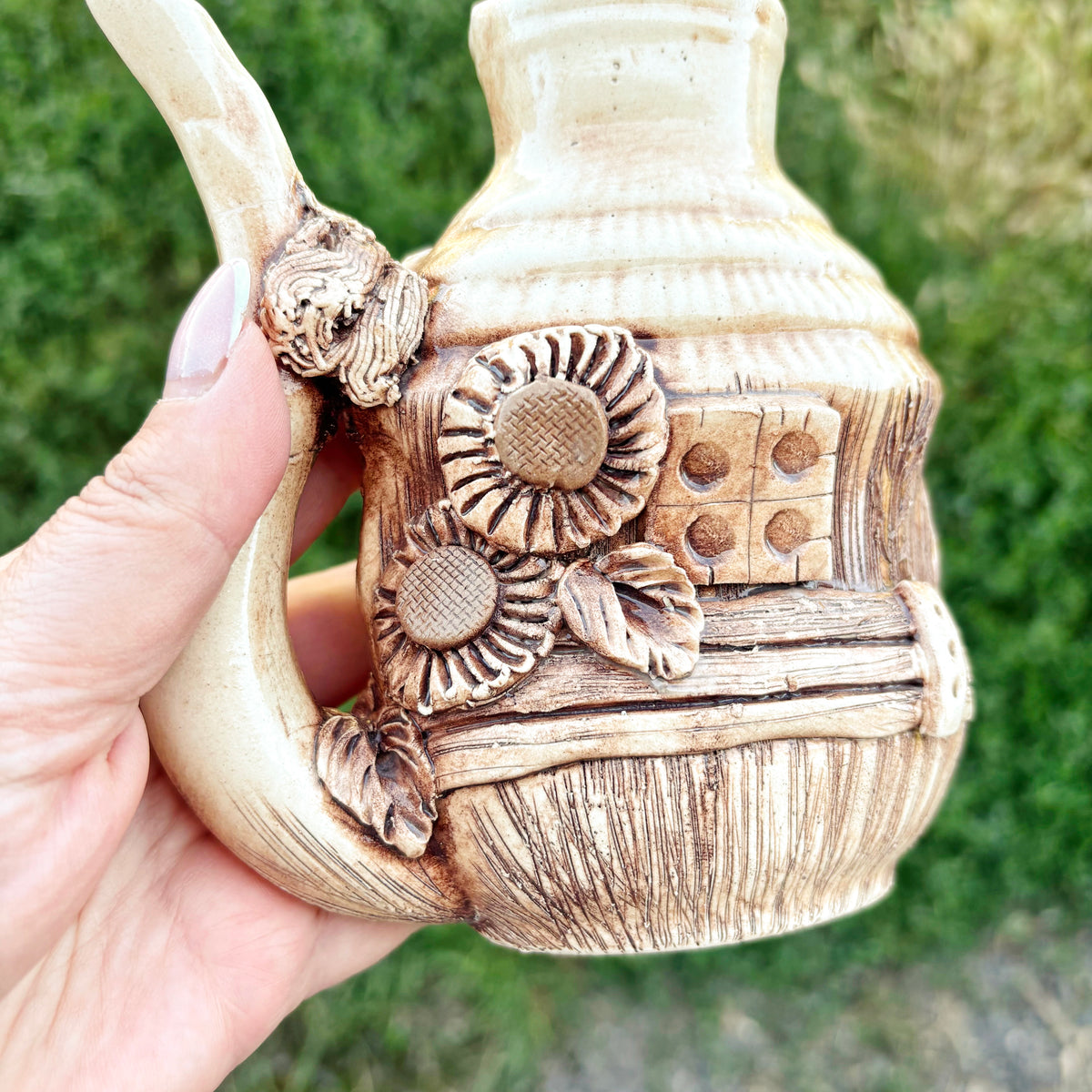 Vintage Truskavets Mineral Water Mug Kumanets | Ukrainian Folk Ceramic Souvenir | Soviet Era Majolica Pottery | Rustic Collectible