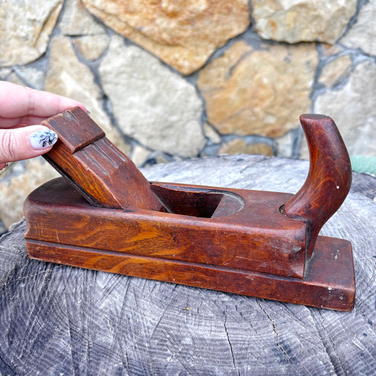 Vintage Soviet Wooden Hand Plane USSR Carpenter Tool Retro Woodworking Plane Antique Hand Tool Rustic Workshop Decor