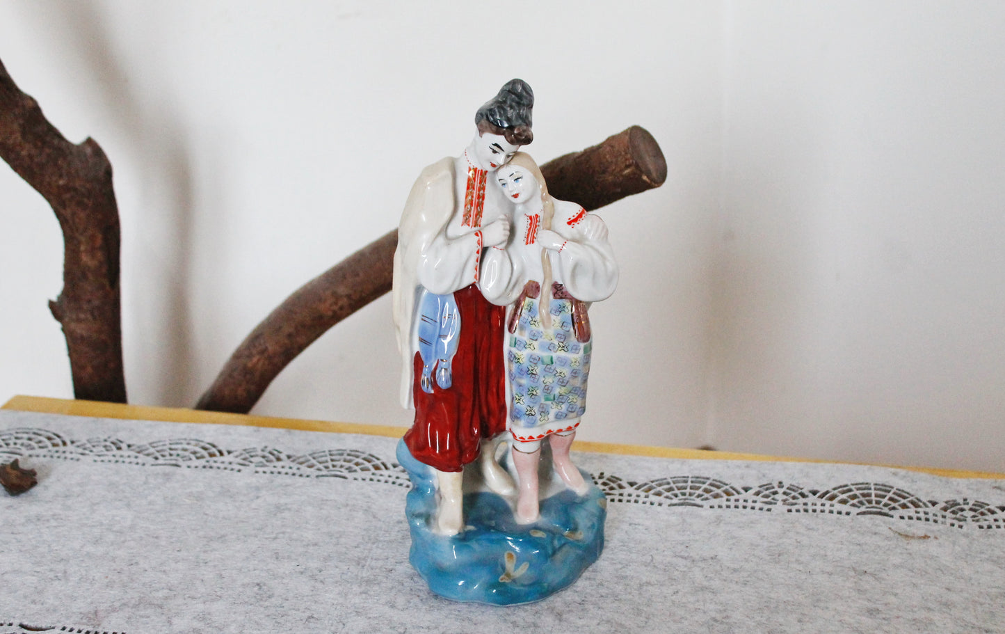 USSR vintage porcelain figurine "Ukrainian May night" - USSR vintage - 1970s - Hand painted