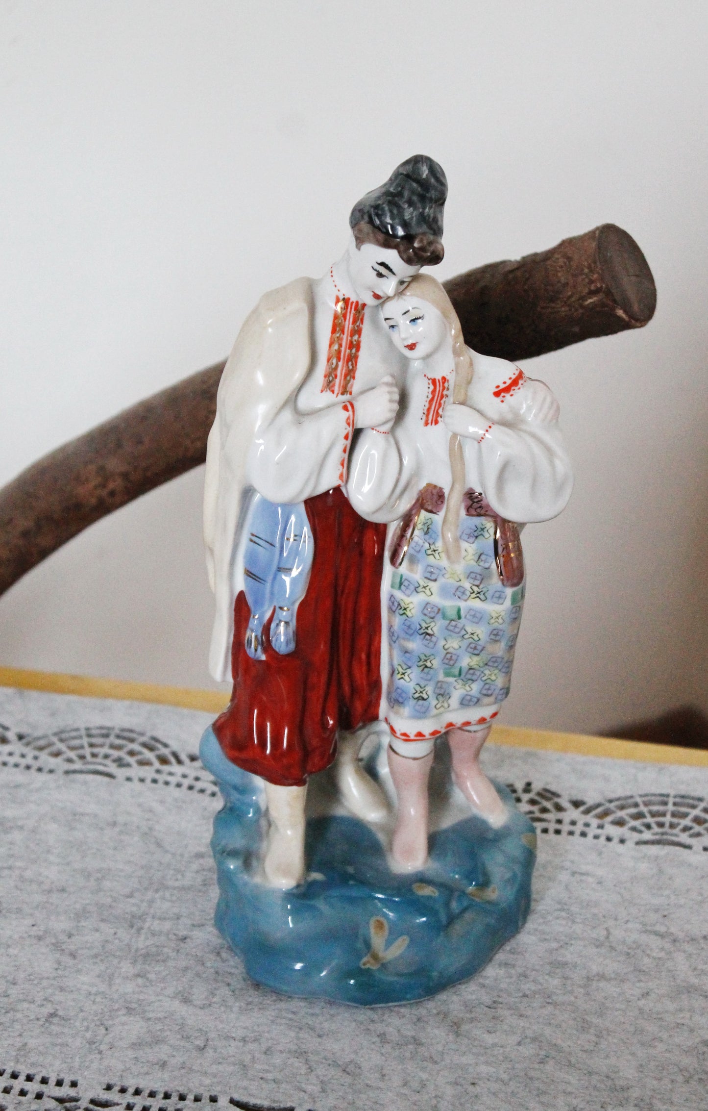 USSR vintage porcelain figurine "Ukrainian May night" - USSR vintage - 1970s - Hand painted