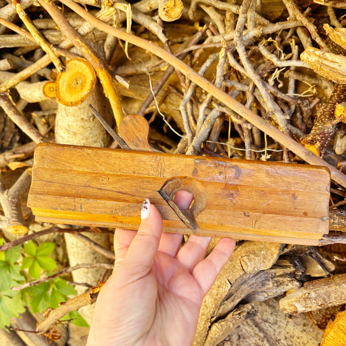 Vintage Soviet Wooden Molding Plane, USSR Carpenter Tool, Kalivka Profile Plane, 1950s–1980s Woodworking Tool