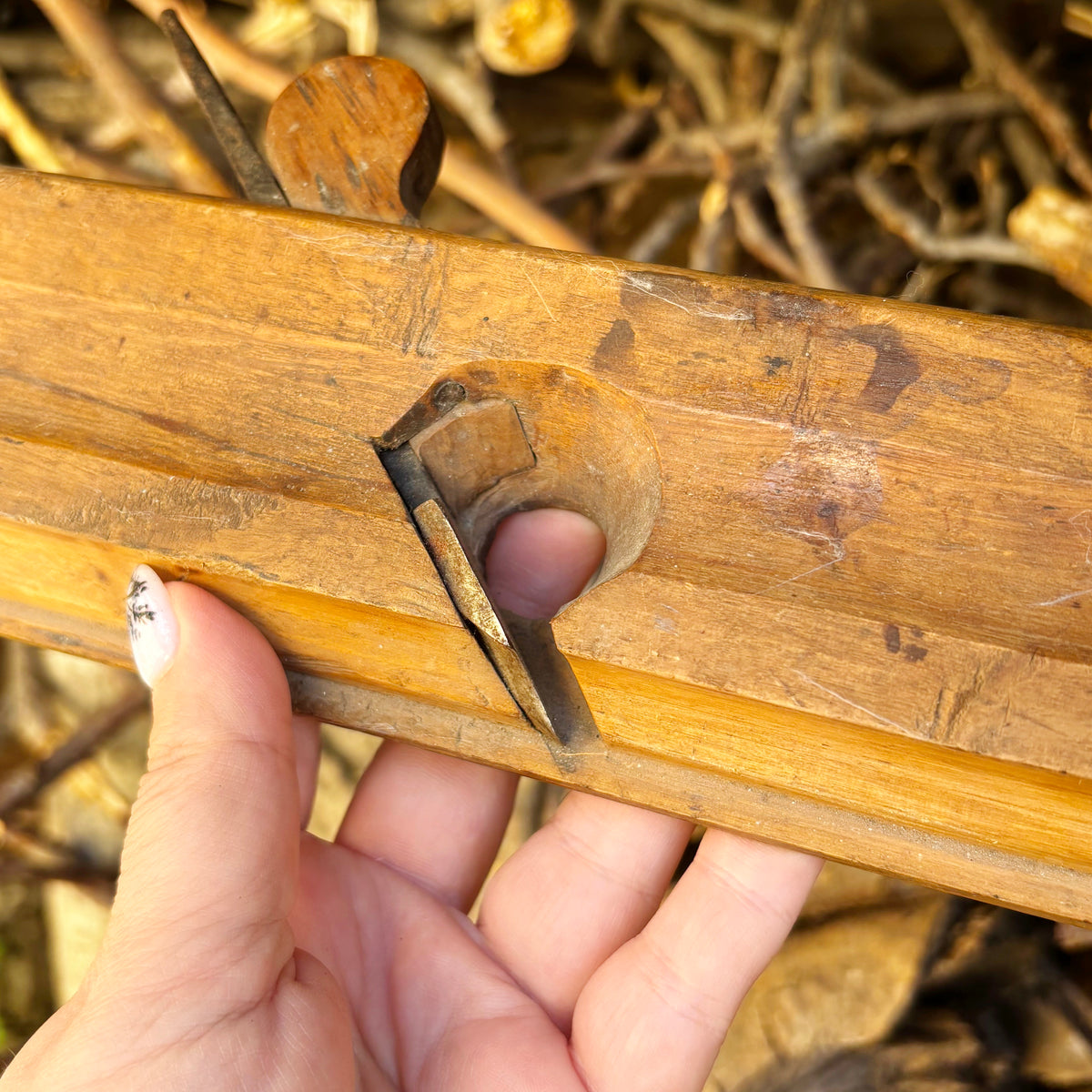 Vintage Soviet Wooden Molding Plane, USSR Carpenter Tool, Kalivka Profile Plane, 1950s–1980s Woodworking Tool