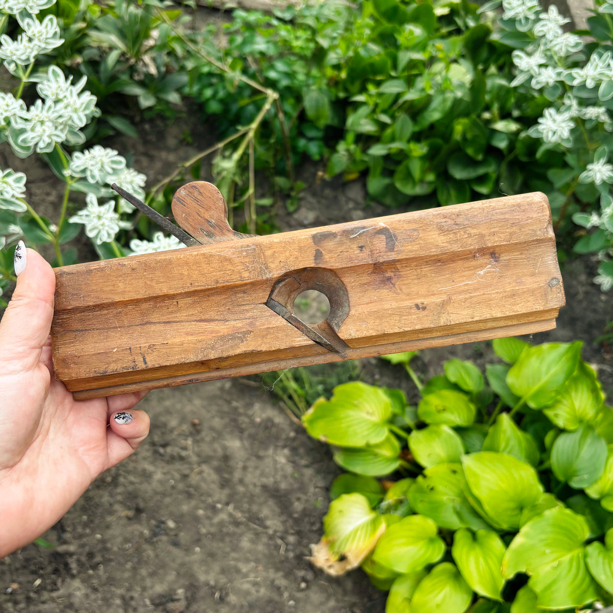 Vintage Soviet Wooden Molding Plane, USSR Carpenter Tool, Kalivka Profile Plane, 1950s–1980s Woodworking Tool
