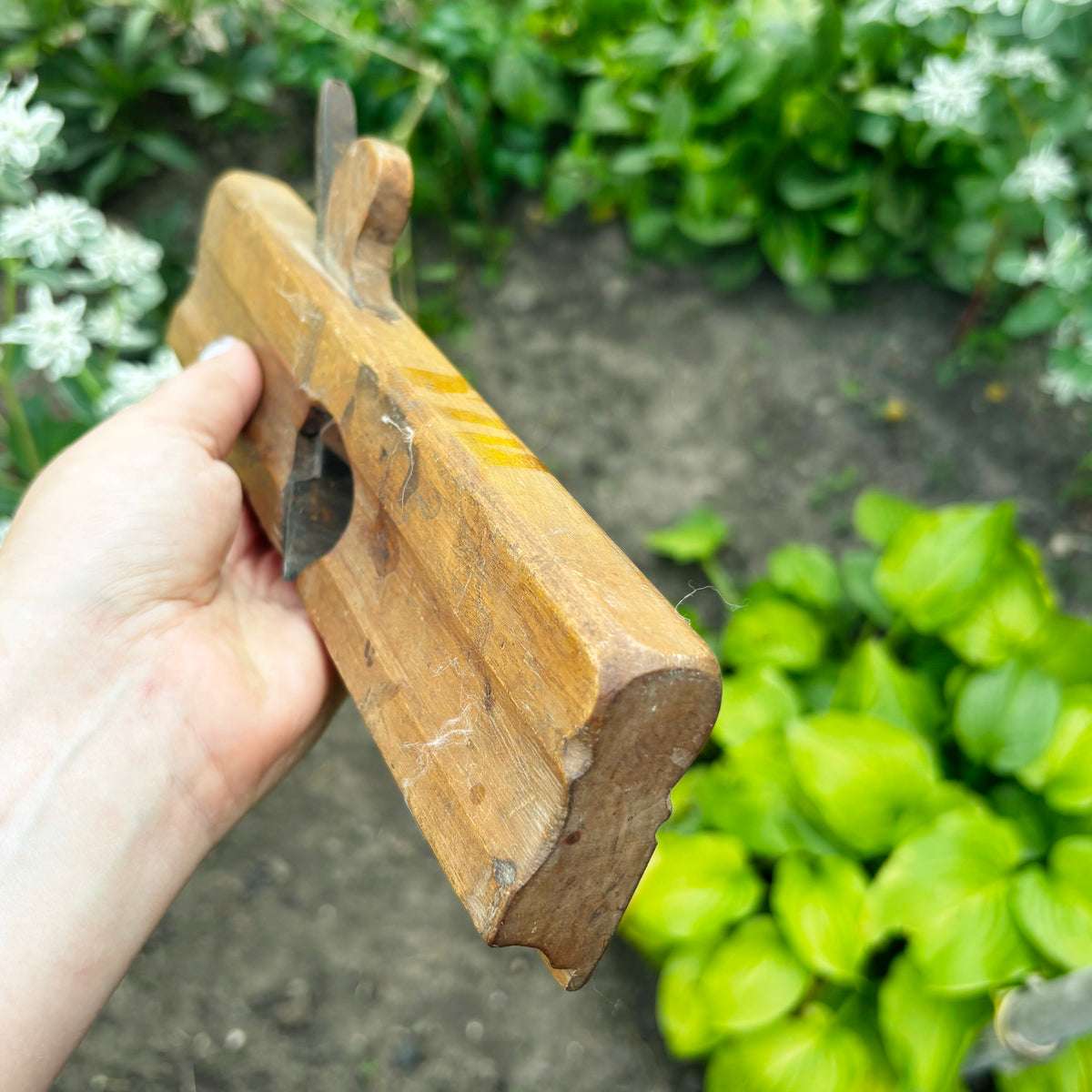 Vintage Soviet Wooden Molding Plane, USSR Carpenter Tool, Kalivka Profile Plane, 1950s–1980s Woodworking Tool
