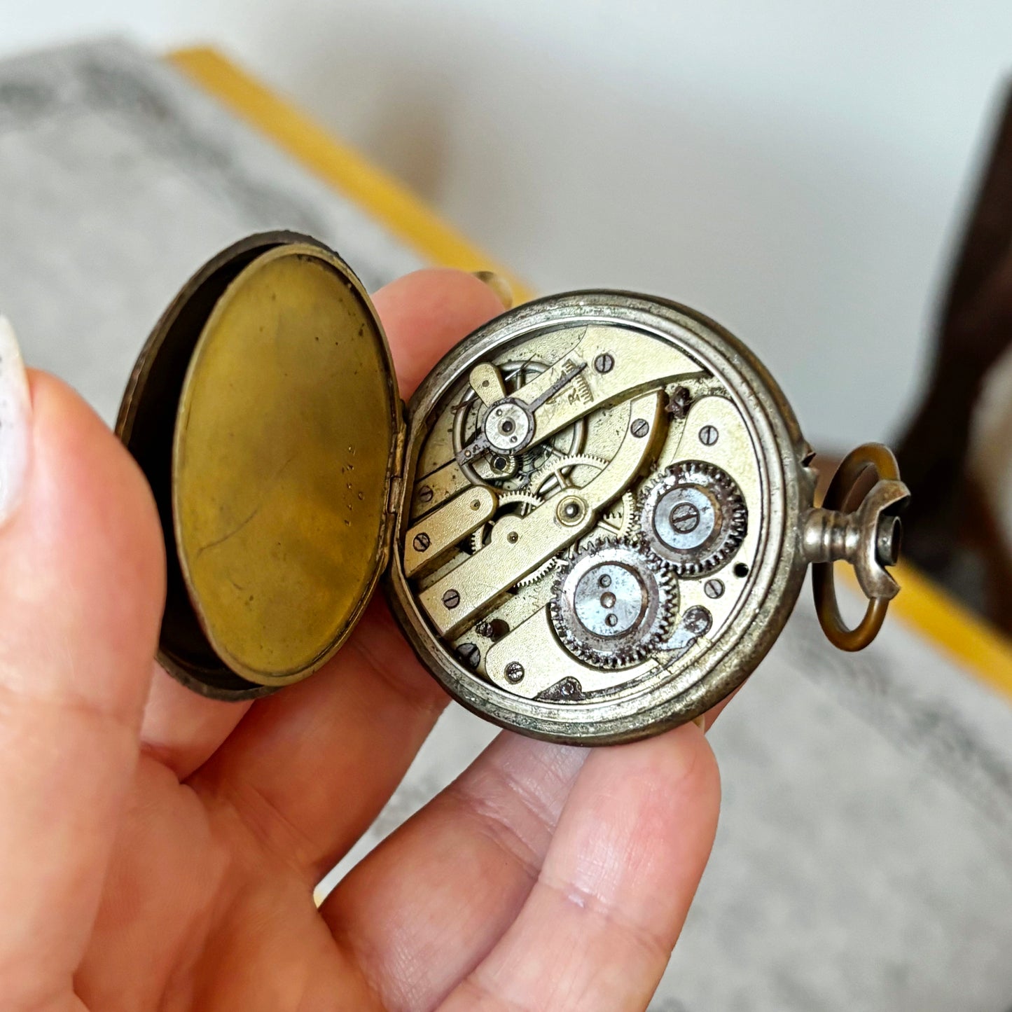 Vintage Pocket Watch Parts Lot, USSR Watch Movement, Antique Dials, Steampunk Assemblage, Restoration & Jewelry Making Supplies
