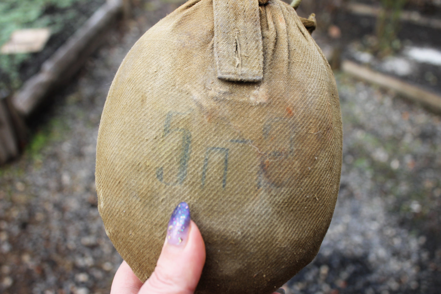 USSR Soldier's Canteen (no button) - Flask for Water - Army flask - Bottle with Cover Pouch - 1970s