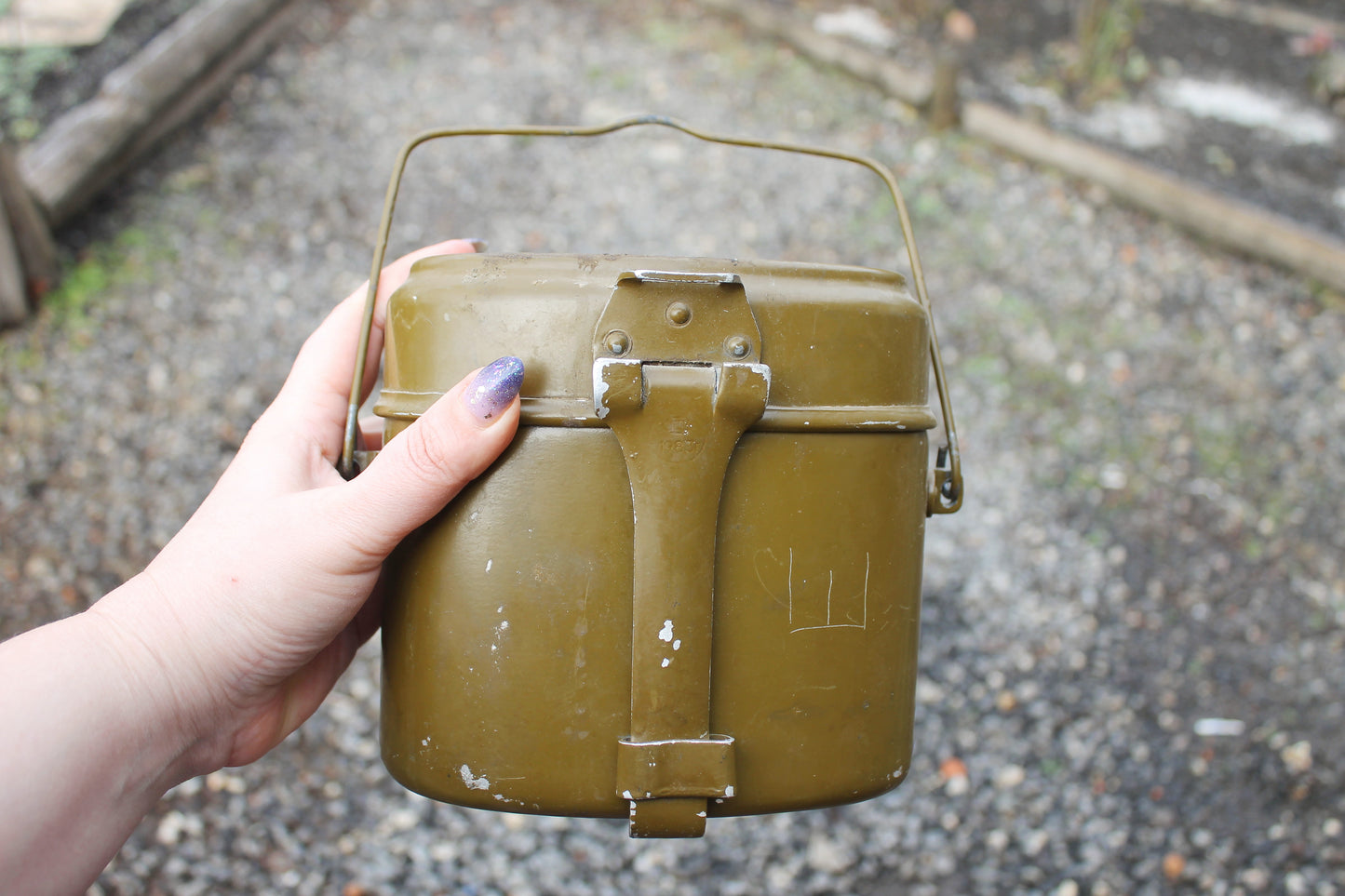 Military army USSR travelling soldier's cauldron - Tourist travel cauldron - 1960s Soviet army kit