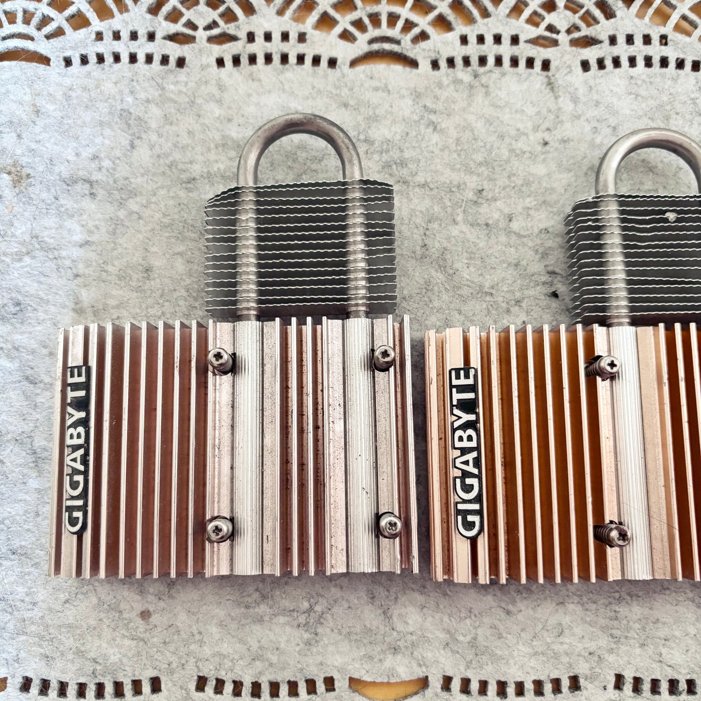 Set of 3 Vintage Gigabyte Silent-Pipe Heatsinks, Passive Heatpipe Coolers, 2000s PC Hardware, Retro Computer Parts