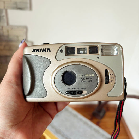 Vintage Skina SK-888 35mm Film Camera, Auto Focus, Japanese Lens, Compact Point and Shoot, 1990s–2000s Retro Camera