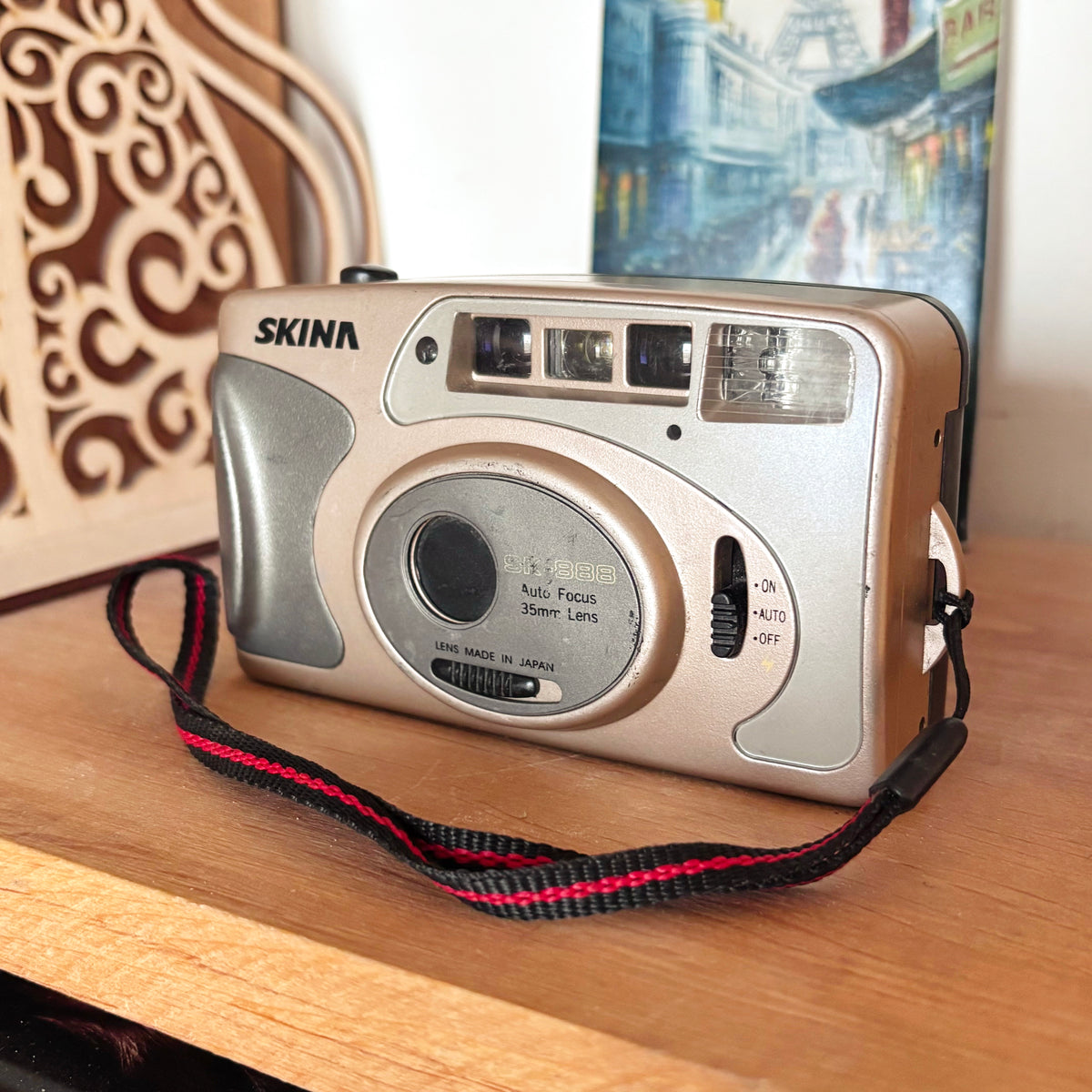 Vintage Skina SK-888 35mm Film Camera, Auto Focus, Japanese Lens, Compact Point and Shoot, 1990s–2000s Retro Camera