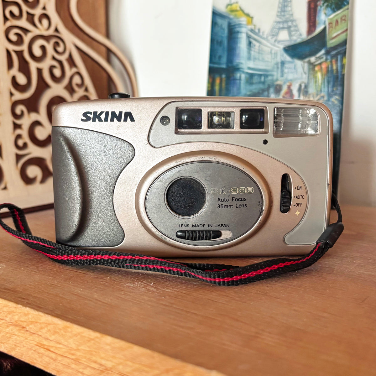 Vintage Skina SK-888 35mm Film Camera, Auto Focus, Japanese Lens, Compact Point and Shoot, 1990s–2000s Retro Camera