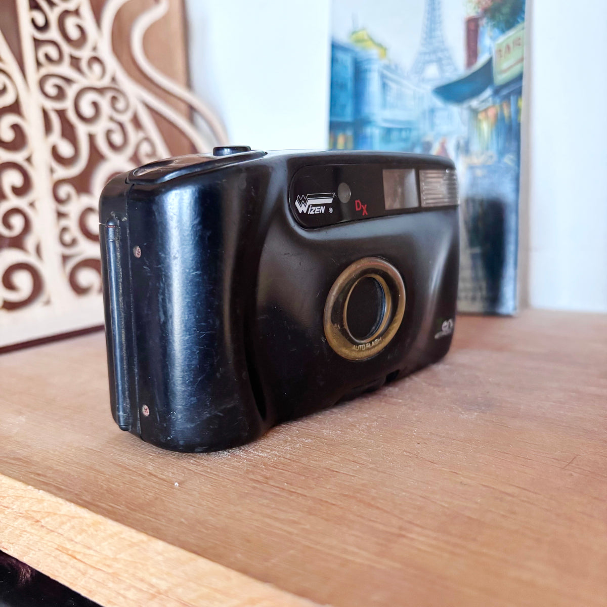 Vintage Wizen DX Zen Motorized 35mm Film Camera, Japanese Glass Lens, Auto Flash, Retro Point & Shoot, 1980s