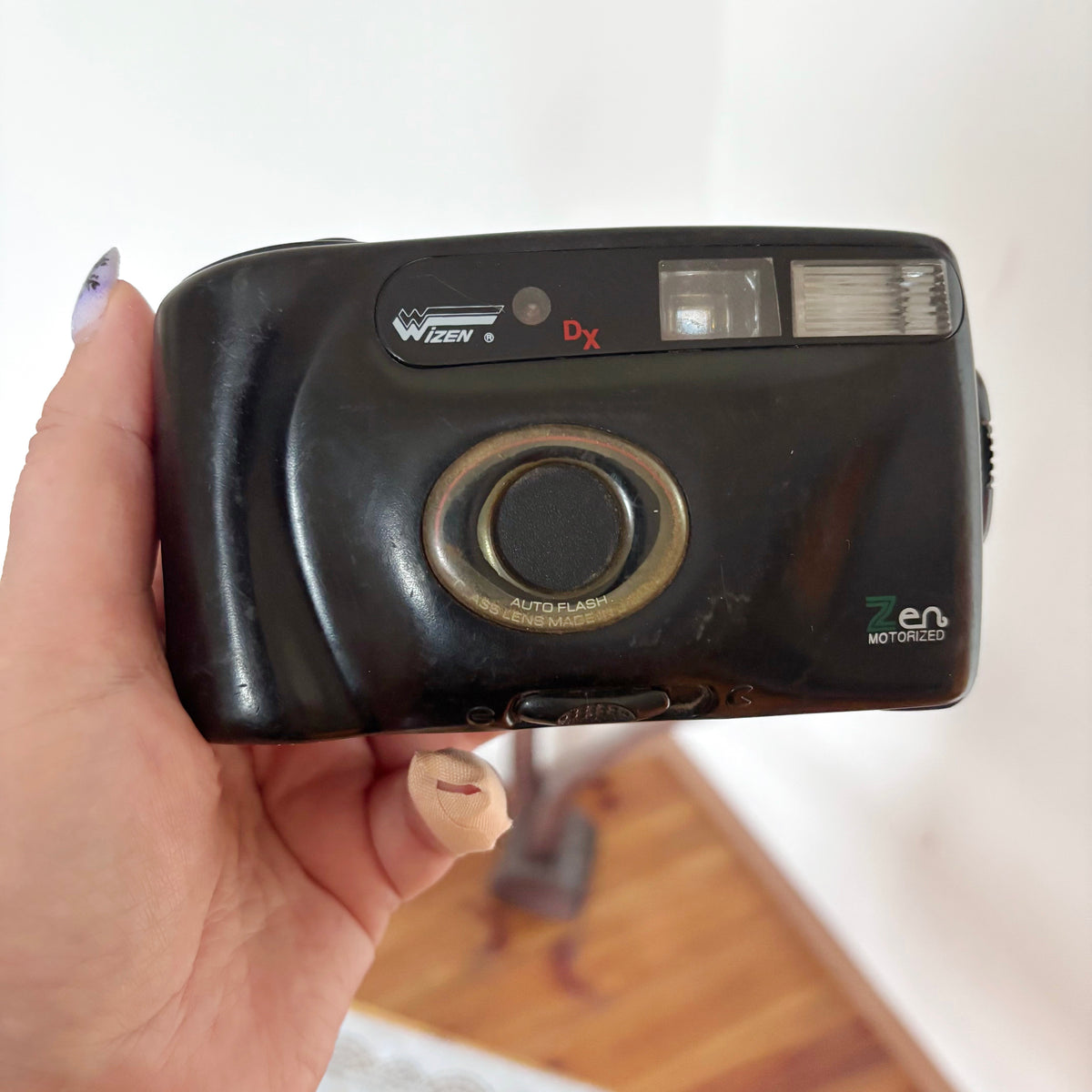 Vintage Wizen DX Zen Motorized 35mm Film Camera, Japanese Glass Lens, Auto Flash, Retro Point & Shoot, 1980s