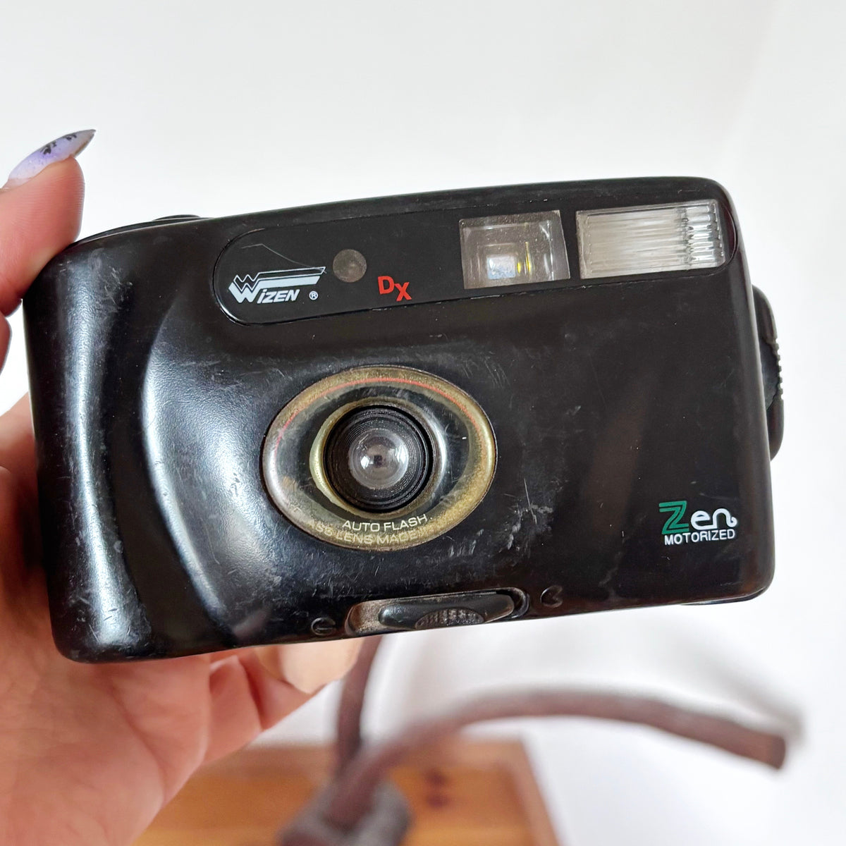 Vintage Wizen DX Zen Motorized 35mm Film Camera, Japanese Glass Lens, Auto Flash, Retro Point & Shoot, 1980s