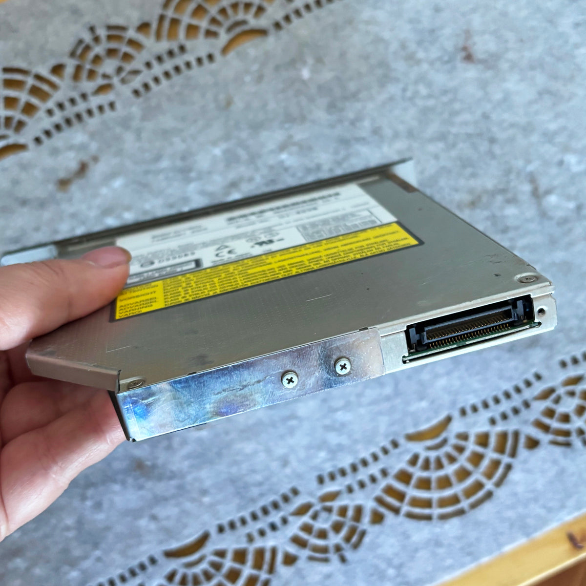 Panasonic UJ-820B Vintage Laptop DVD±RW Drive, ide pata, Made in Japan, February 2004, Retro Computer Hardware
