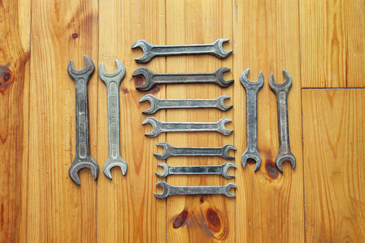 Rusty Old Wrenchs - Made in USSR in 1970s - Soviet metall wrenches - Different sizes