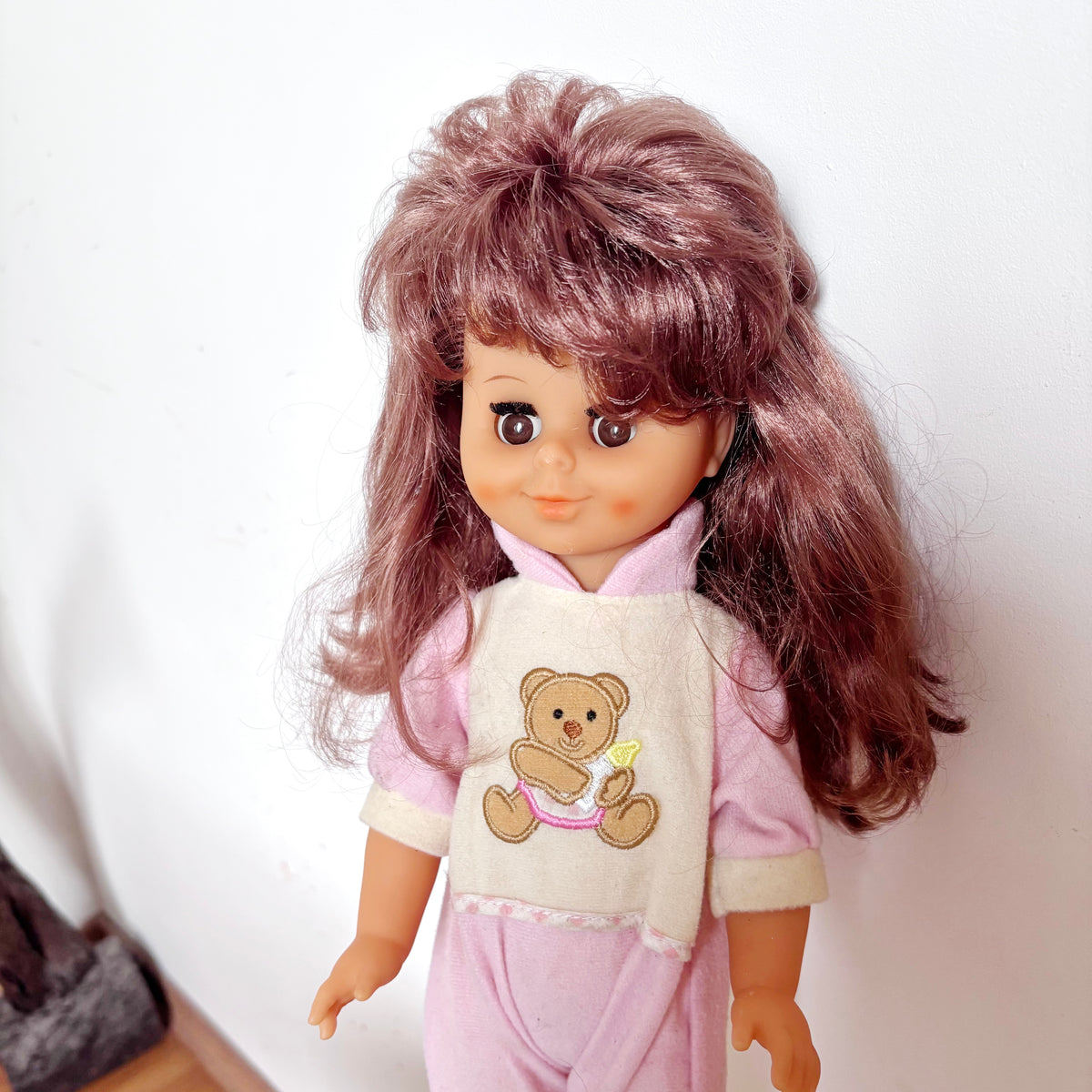 Vintage Sonni GDR Doll, East German 40 cm Girl Doll, DDR Collectible, Original Pink Outfit, Sleep Eyes, 1970s–1980s