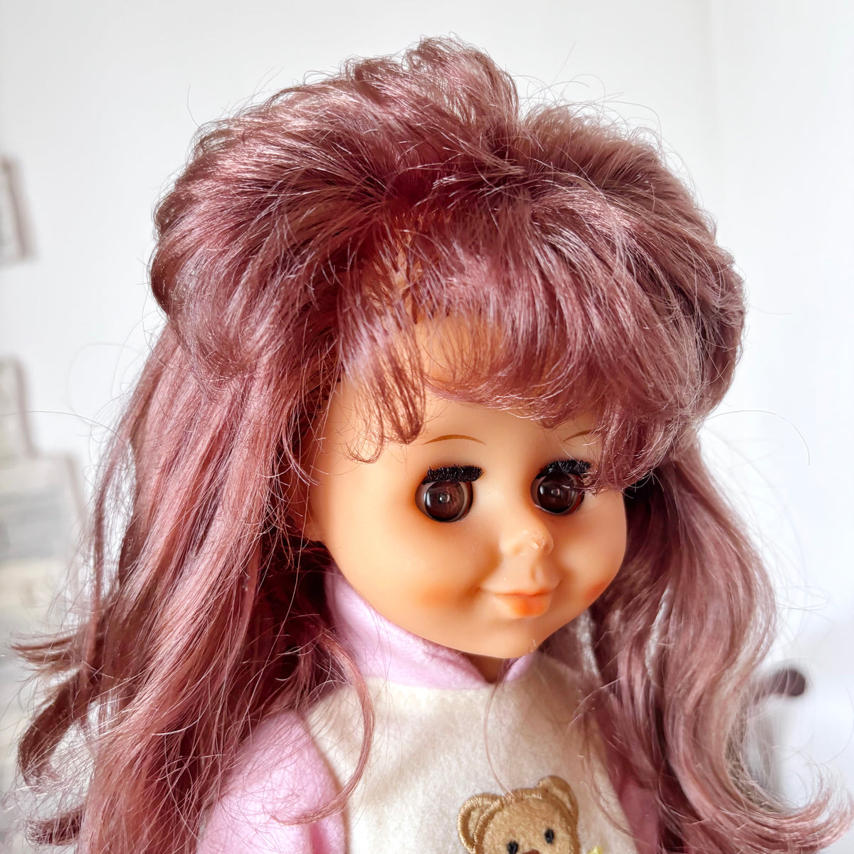 Vintage Sonni GDR Doll, East German 40 cm Girl Doll, DDR Collectible, Original Pink Outfit, Sleep Eyes, 1970s–1980s