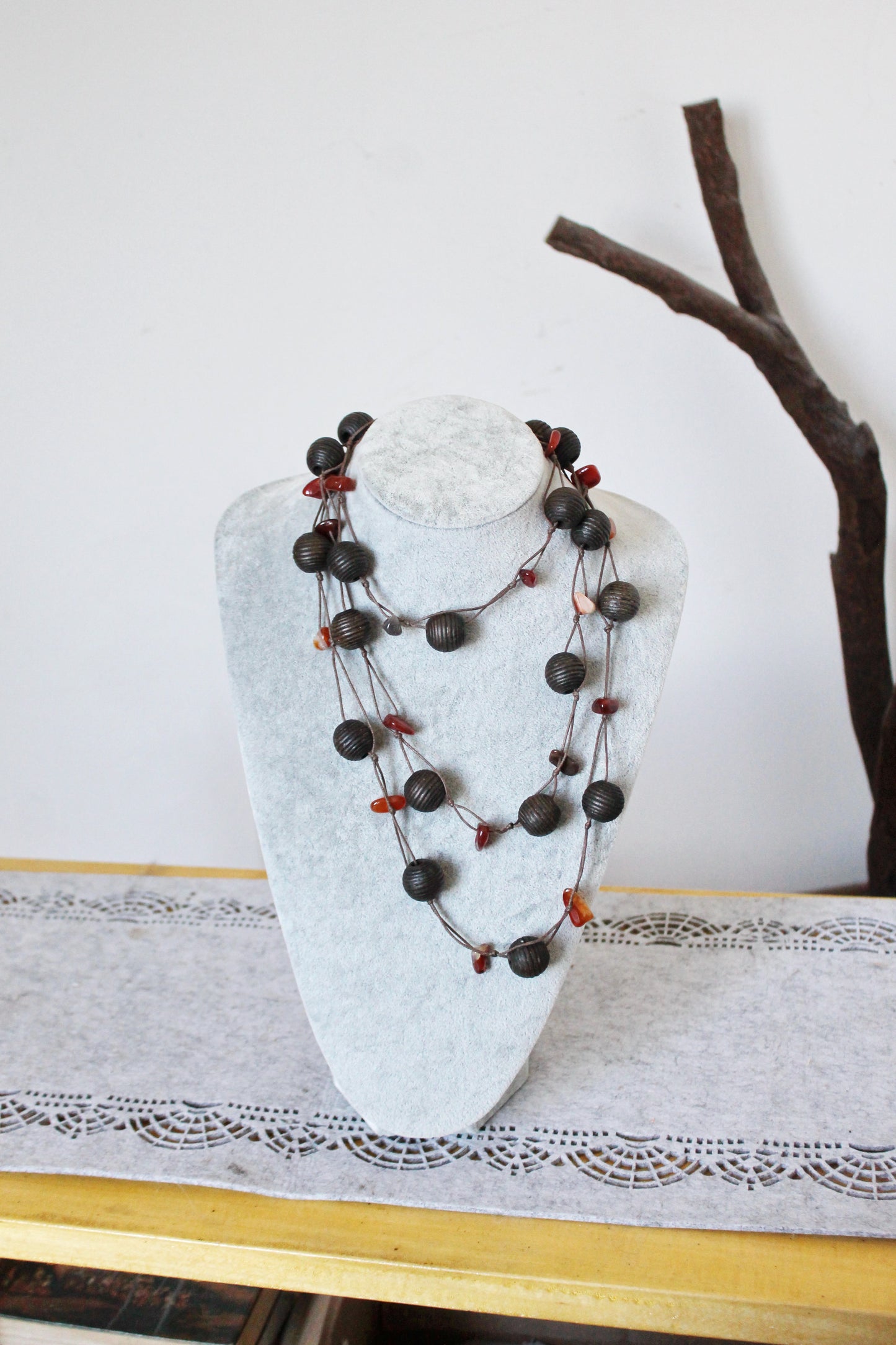 Vintage Flower necklace from Germany - Nekclace 1990s - Germany vintage bijouterie - gift neckalce (Copy)