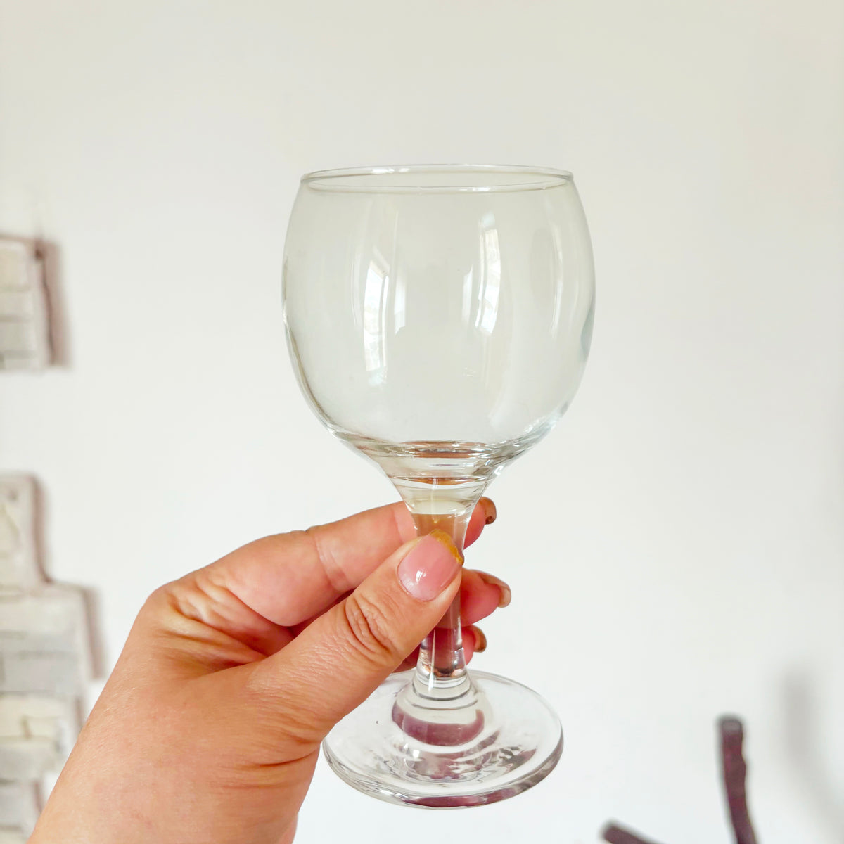 Vintage Soviet Stemmed Glasses, Set of 4, USSR Liqueur Goblets, 1970s–1980s Retro Barware